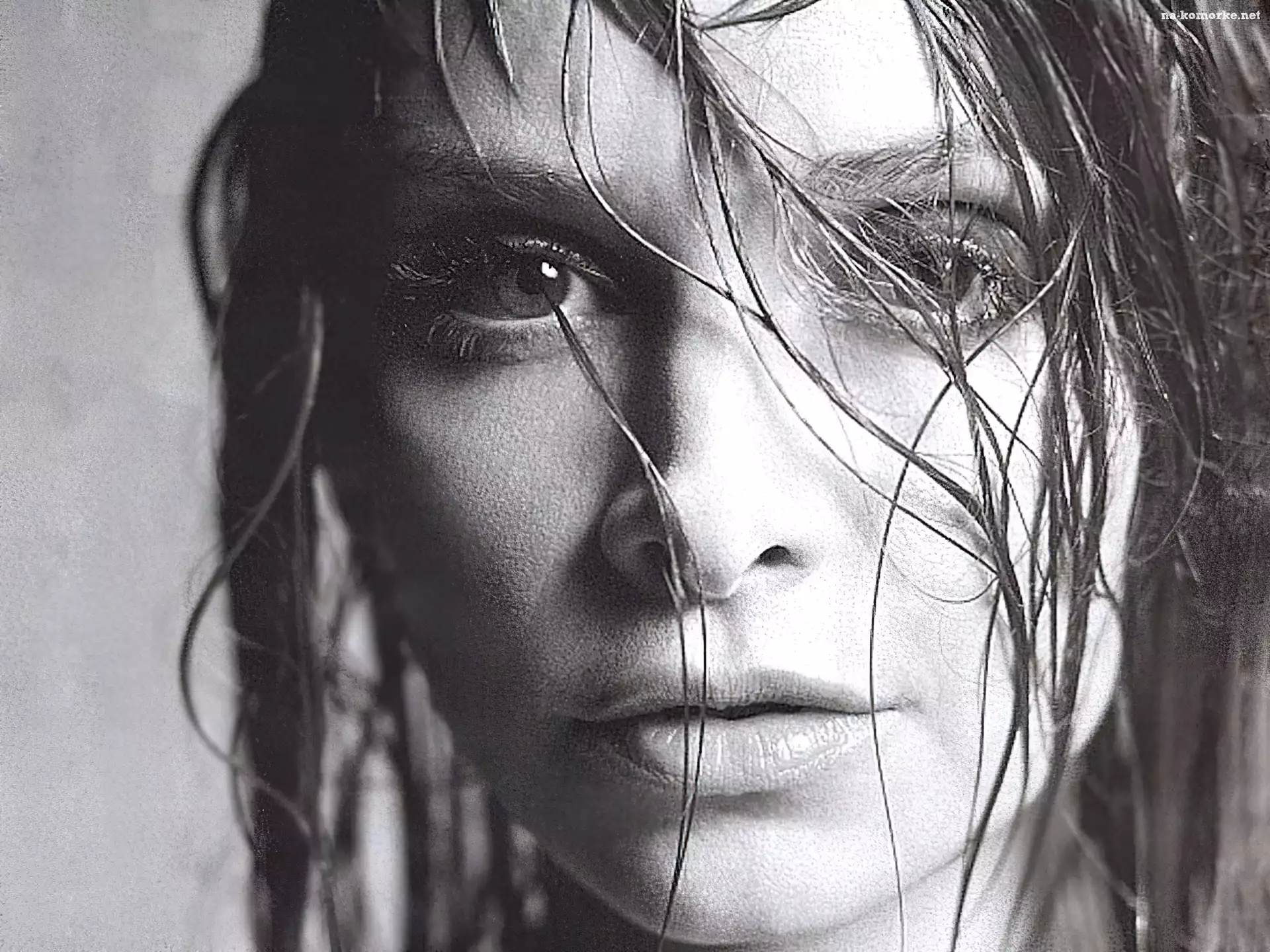 Calista Flockhart, mokre włosy