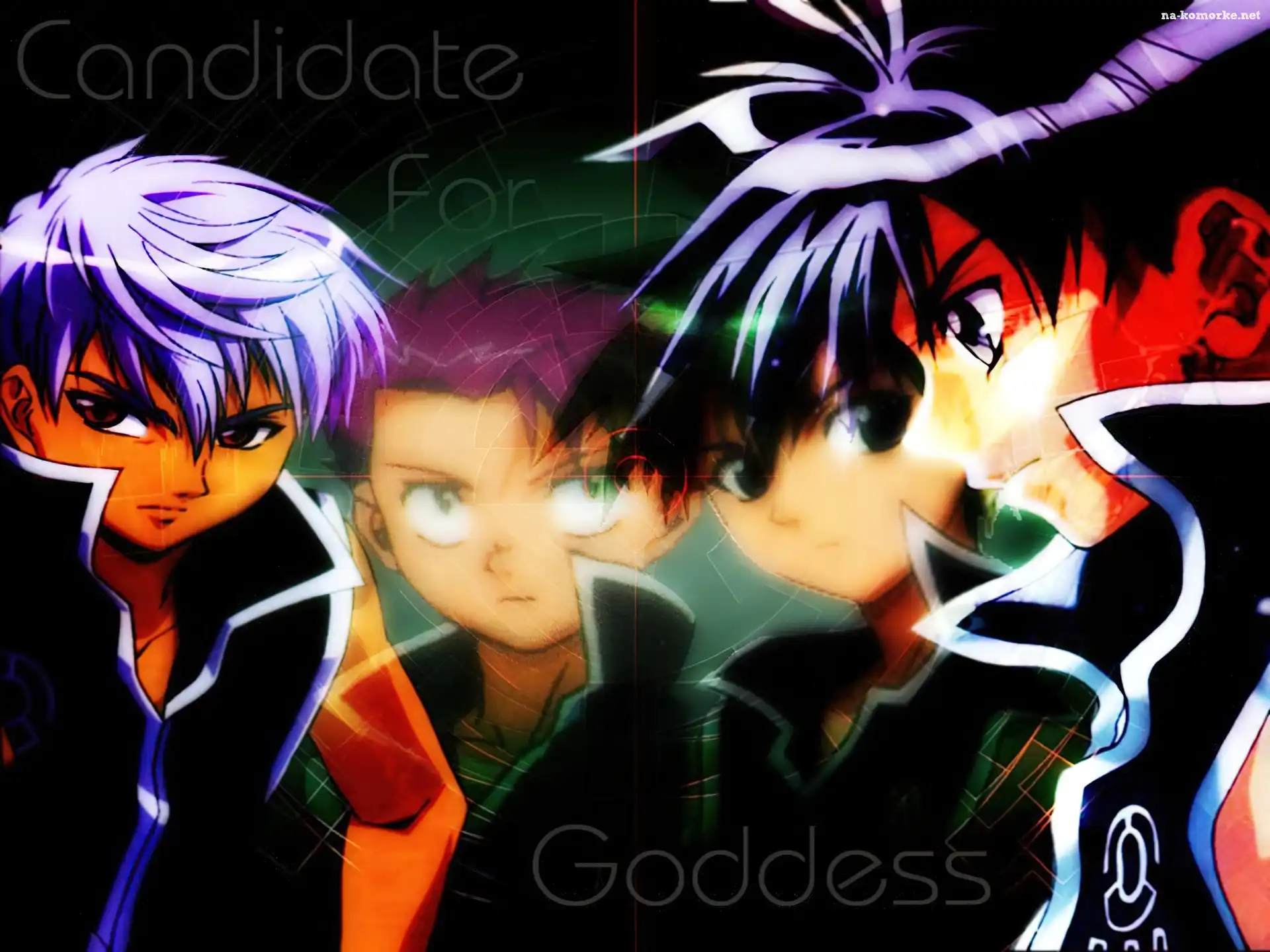 Candidate For Goddess, twarze, ludzie, napis