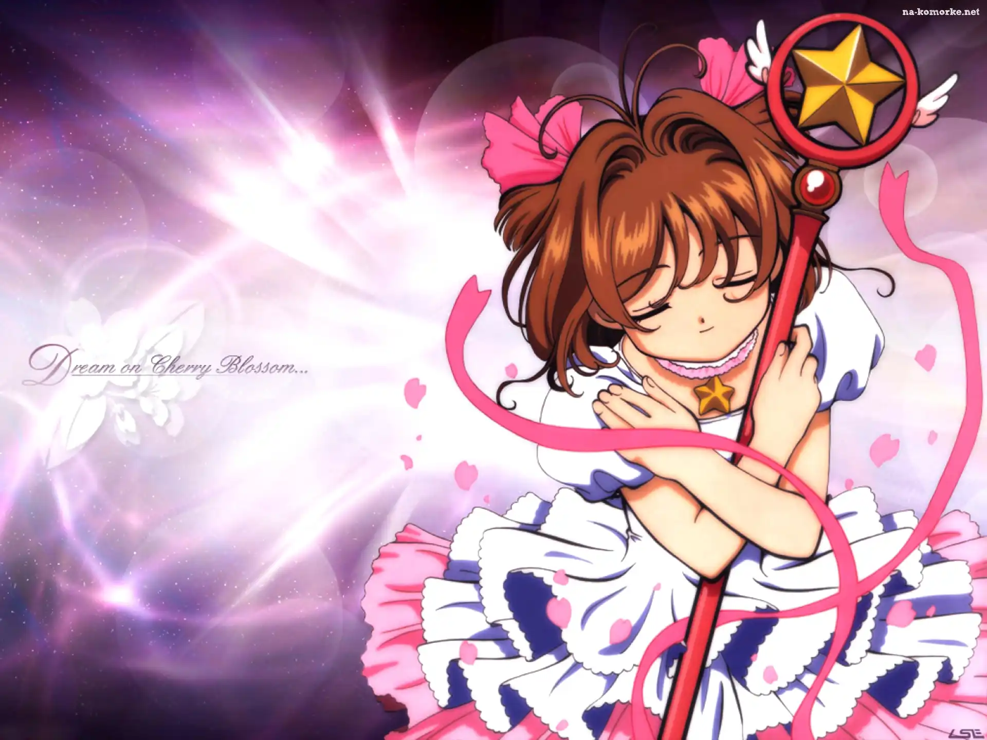 Cardcaptor Sakura, różdżka, dziewczyna, napisy