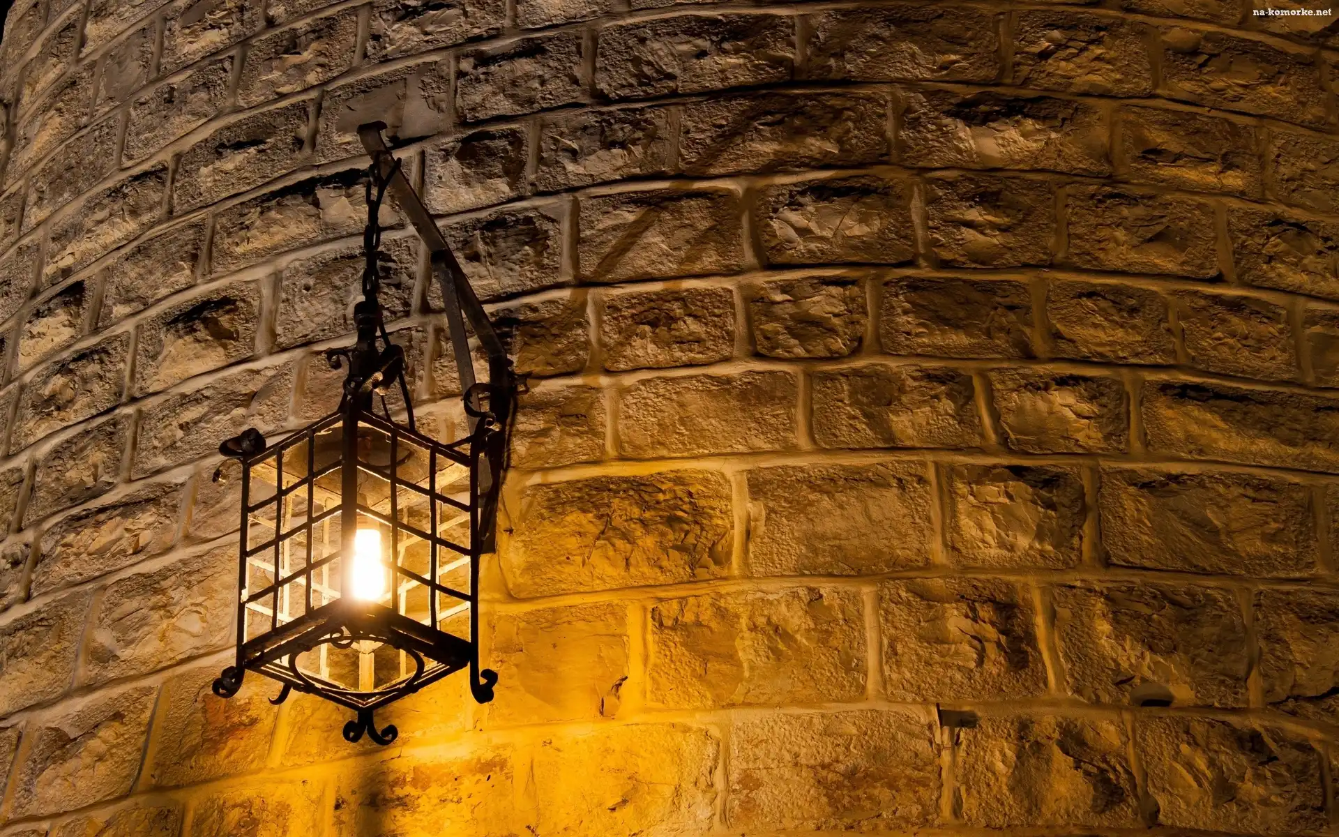 Mur, Cegły, Lampa