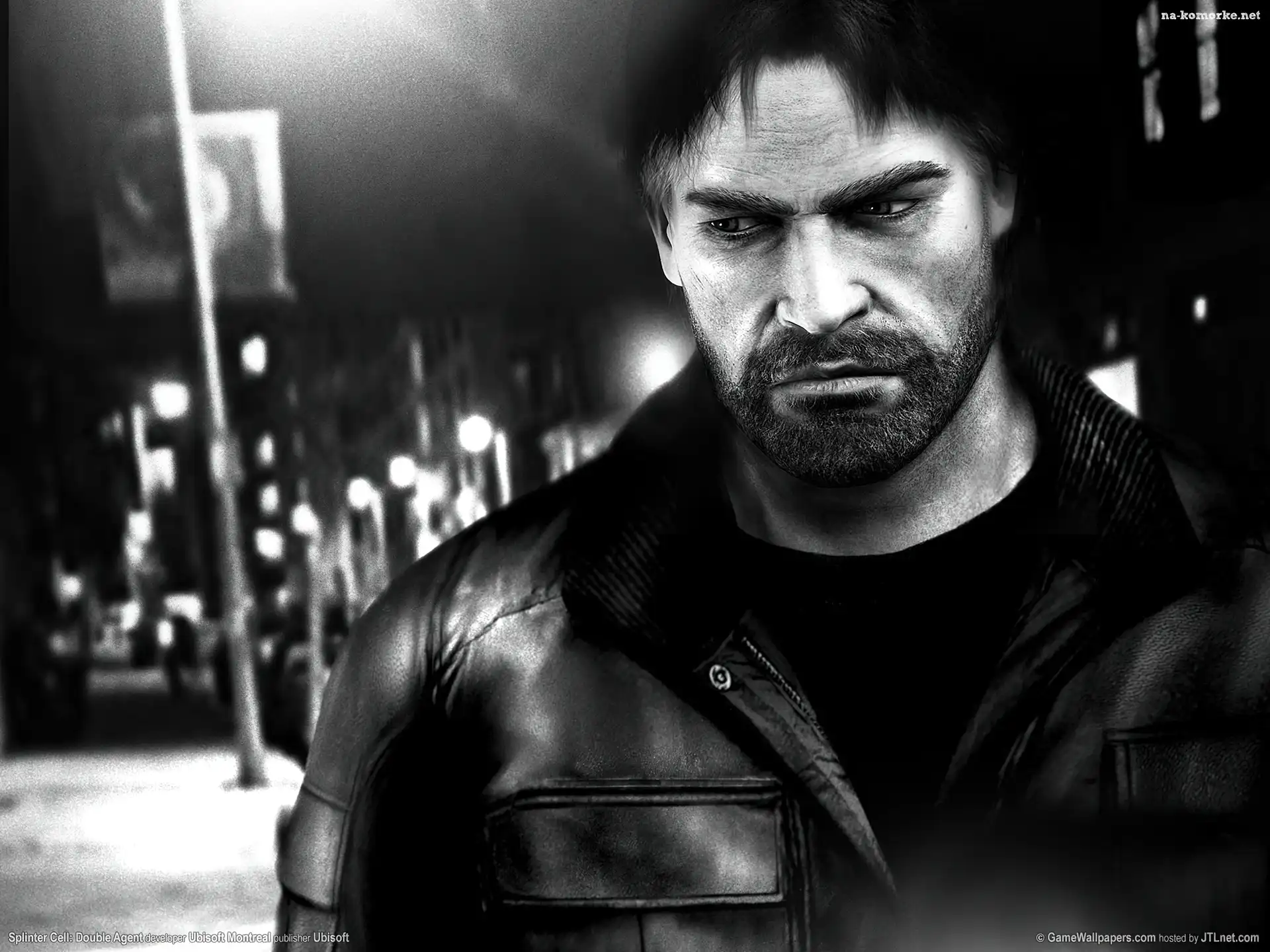 Splinter Cell Double Agent, mężczyzna, broda, kurtka, skórzana