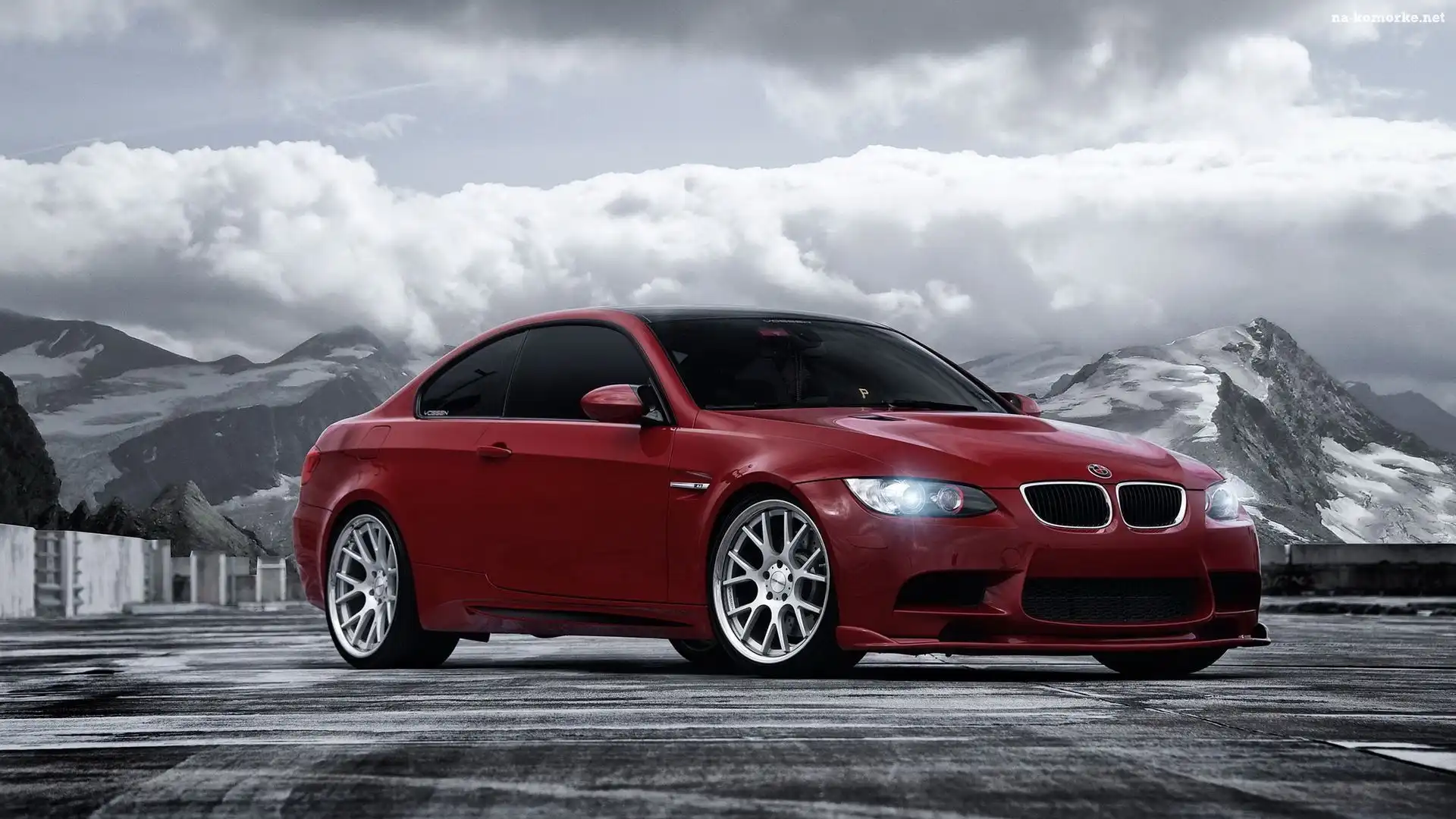 Chmury, Bordowe, BMW M3, Tuning, Góry