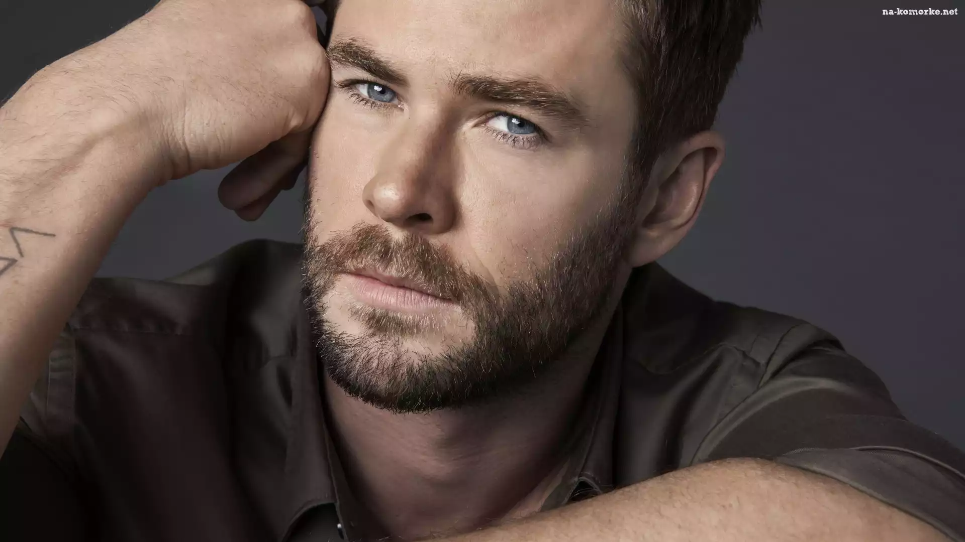 Aktor, Niebieskie, Oczy, Chris Hemsworth, Broda