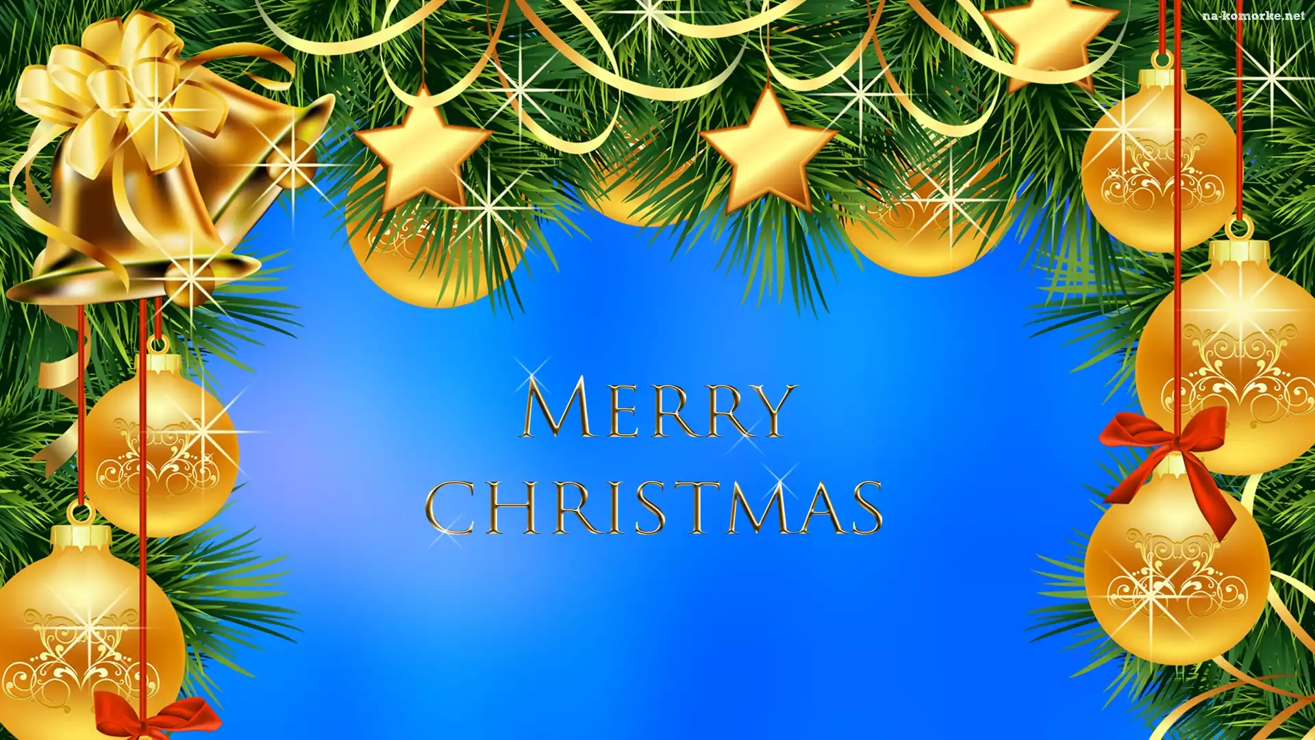 Boże Narodzenie, Święta, Grafika 2D, Girlanda, Bombki, Napis, Merry Christmas
