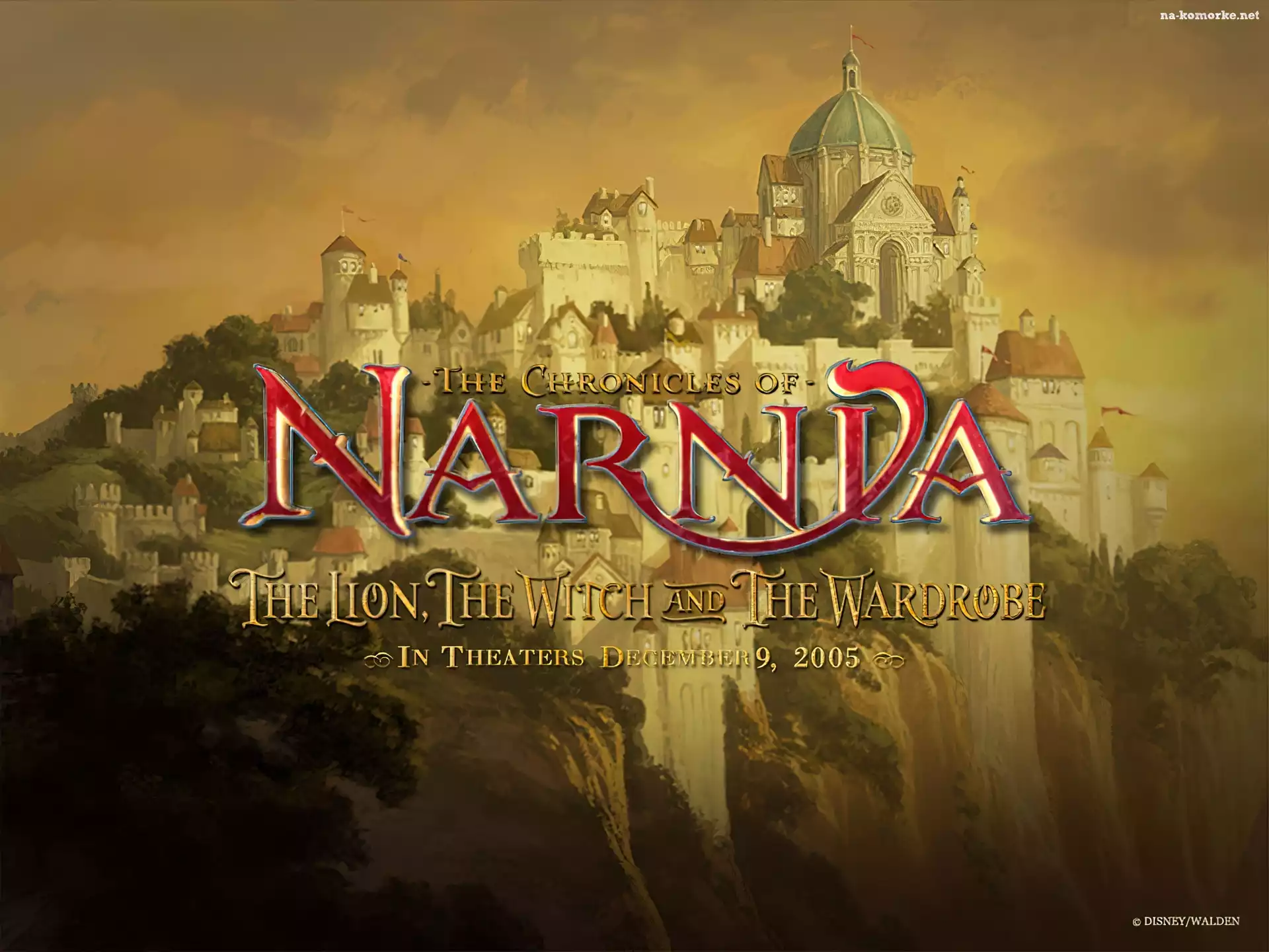 The Chronicles Of Narnia, wzgórze, pałac, napis