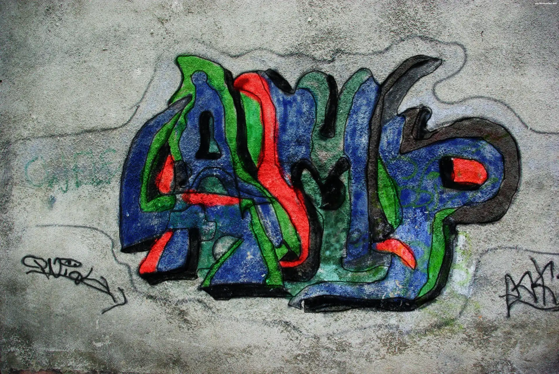 Graffiti, Åšciana, Napis