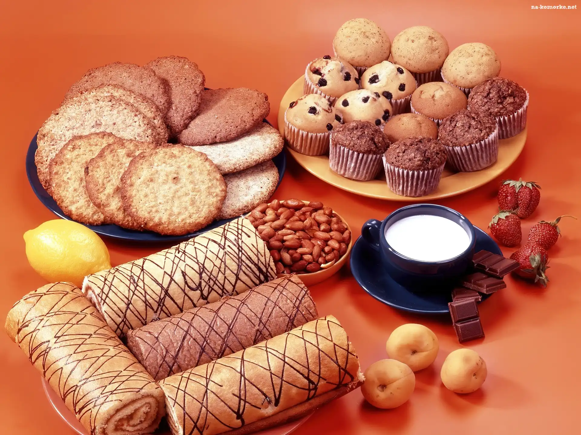 Ciasteczka, Orzeszki, Muffinki, Mleko