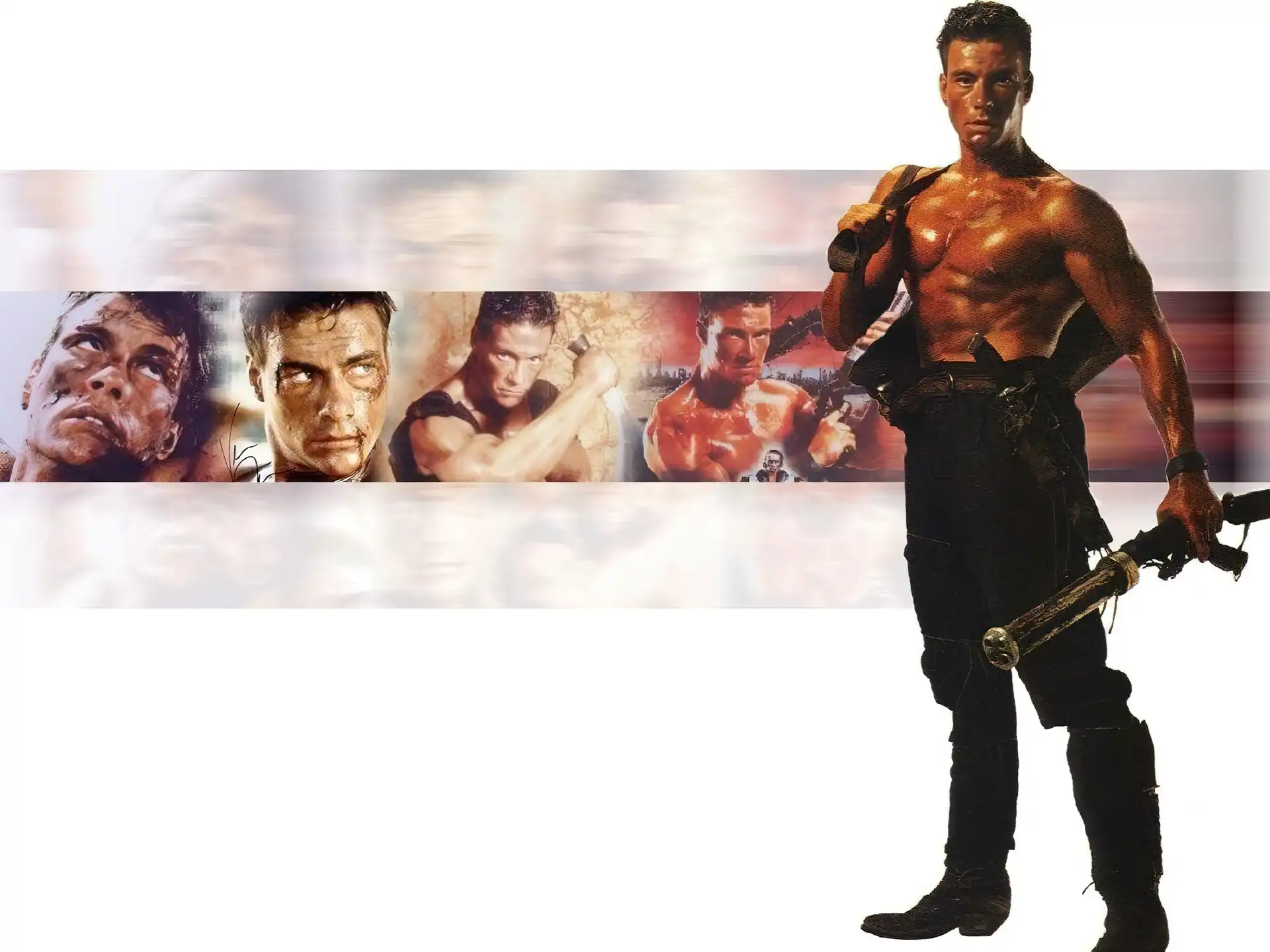 Jean Claude Van Damme, broń, długie buty