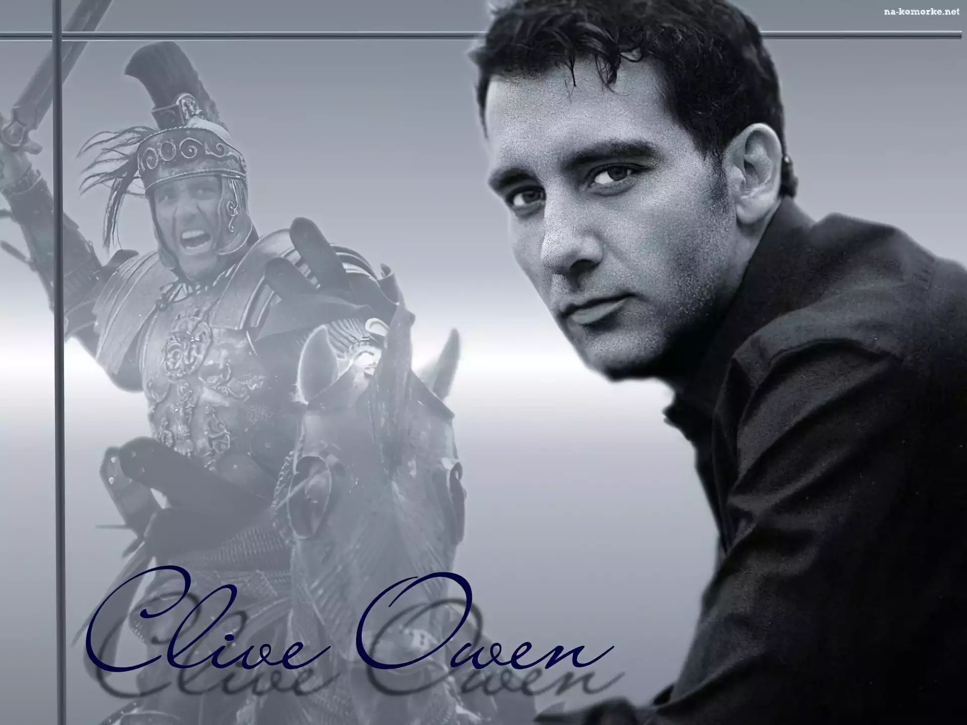 Clive Owen, rycerz, koń