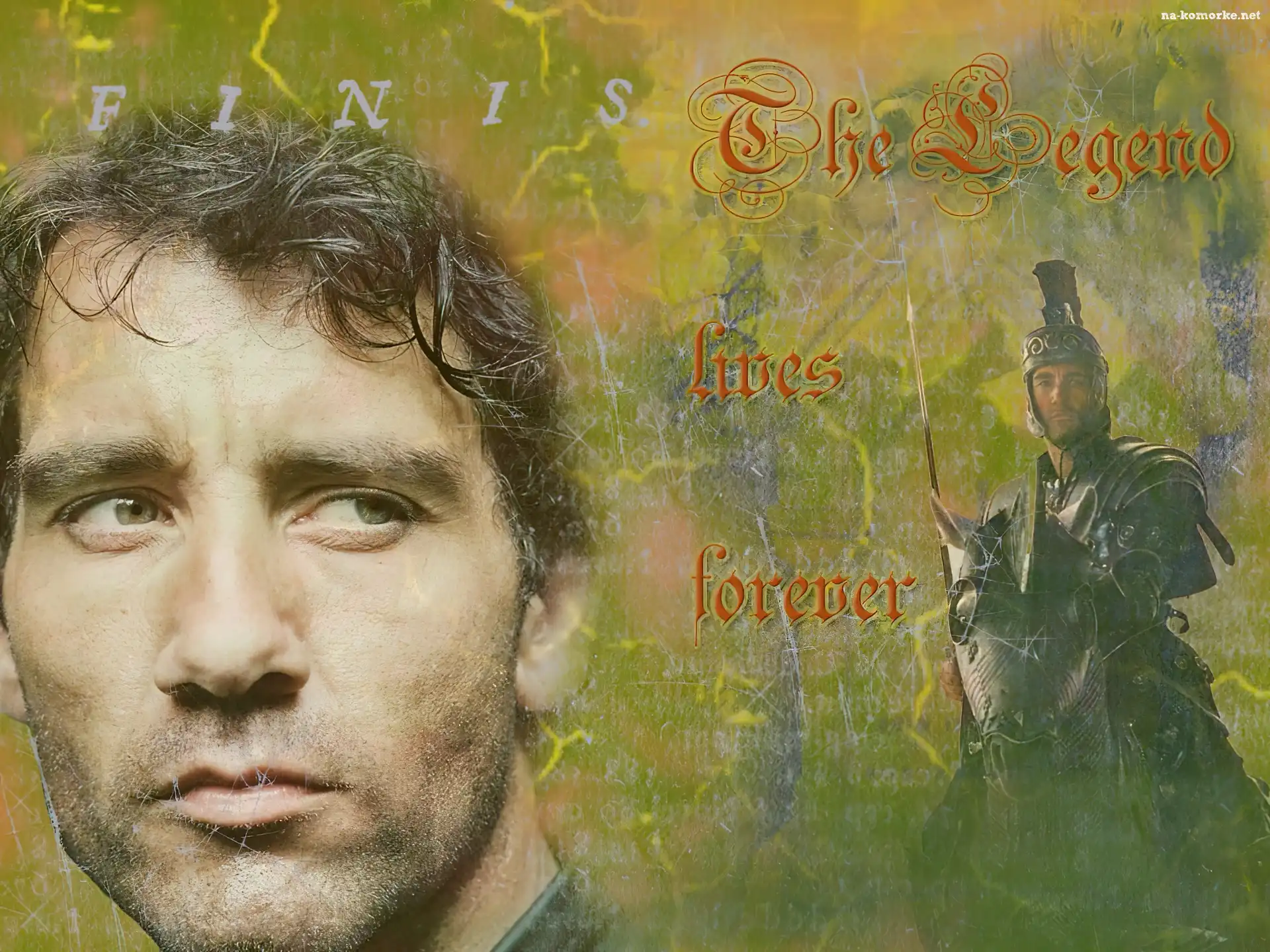Clive Owen, twarz, rycerz, koń