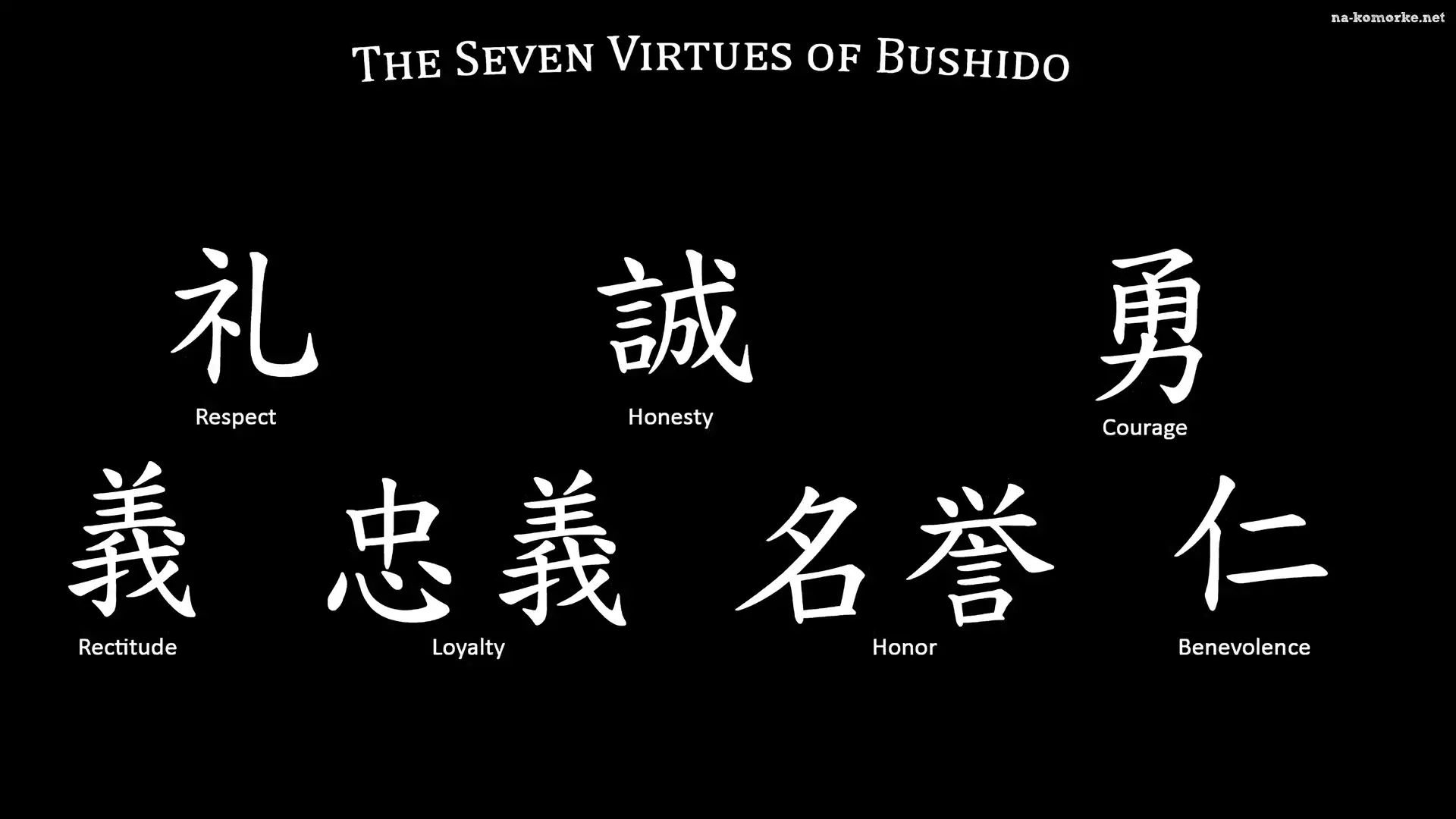 Siedem, Cnót, Bushido