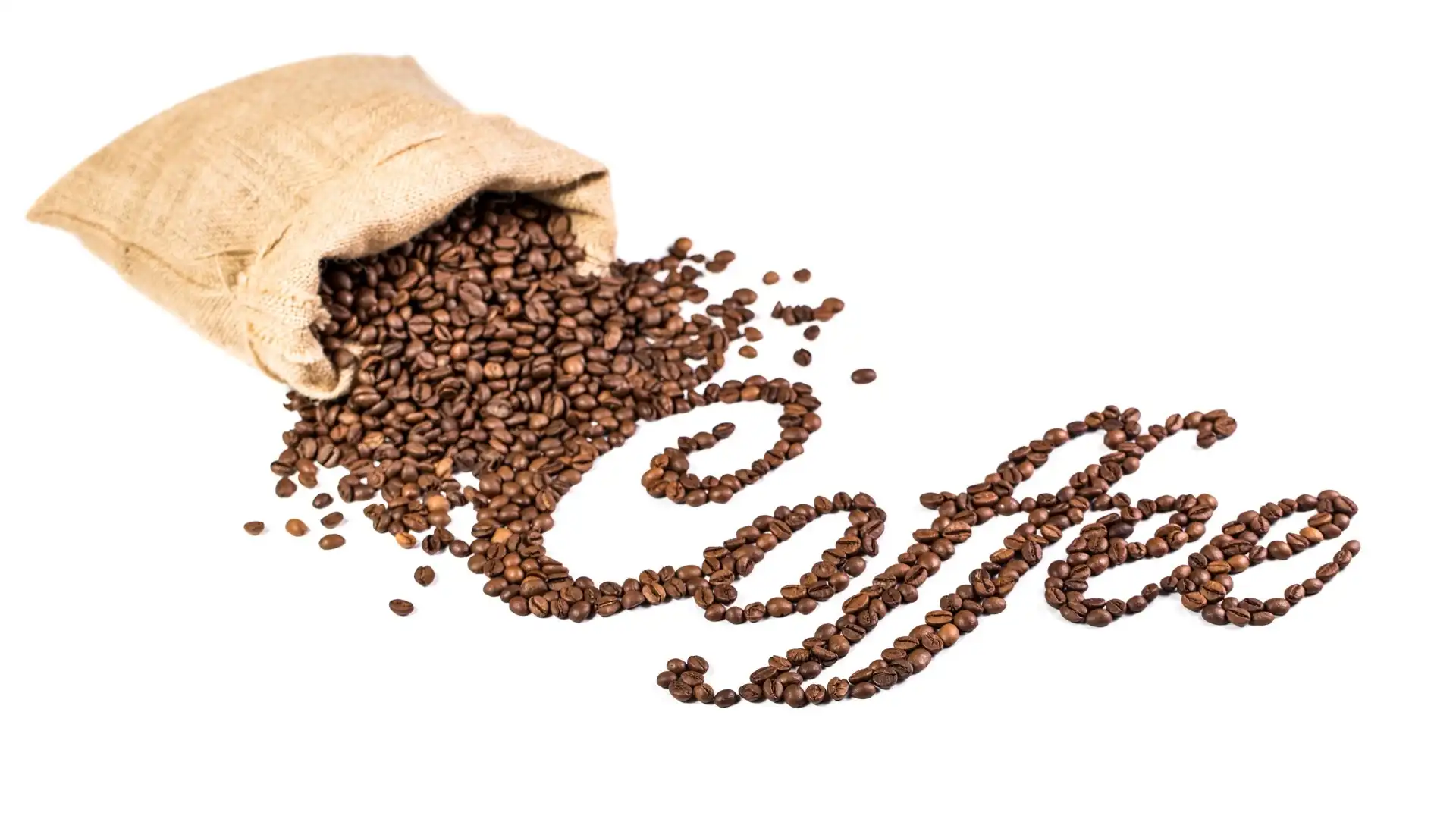 Coffee, Worek, Ziarna, Kawa, Napis