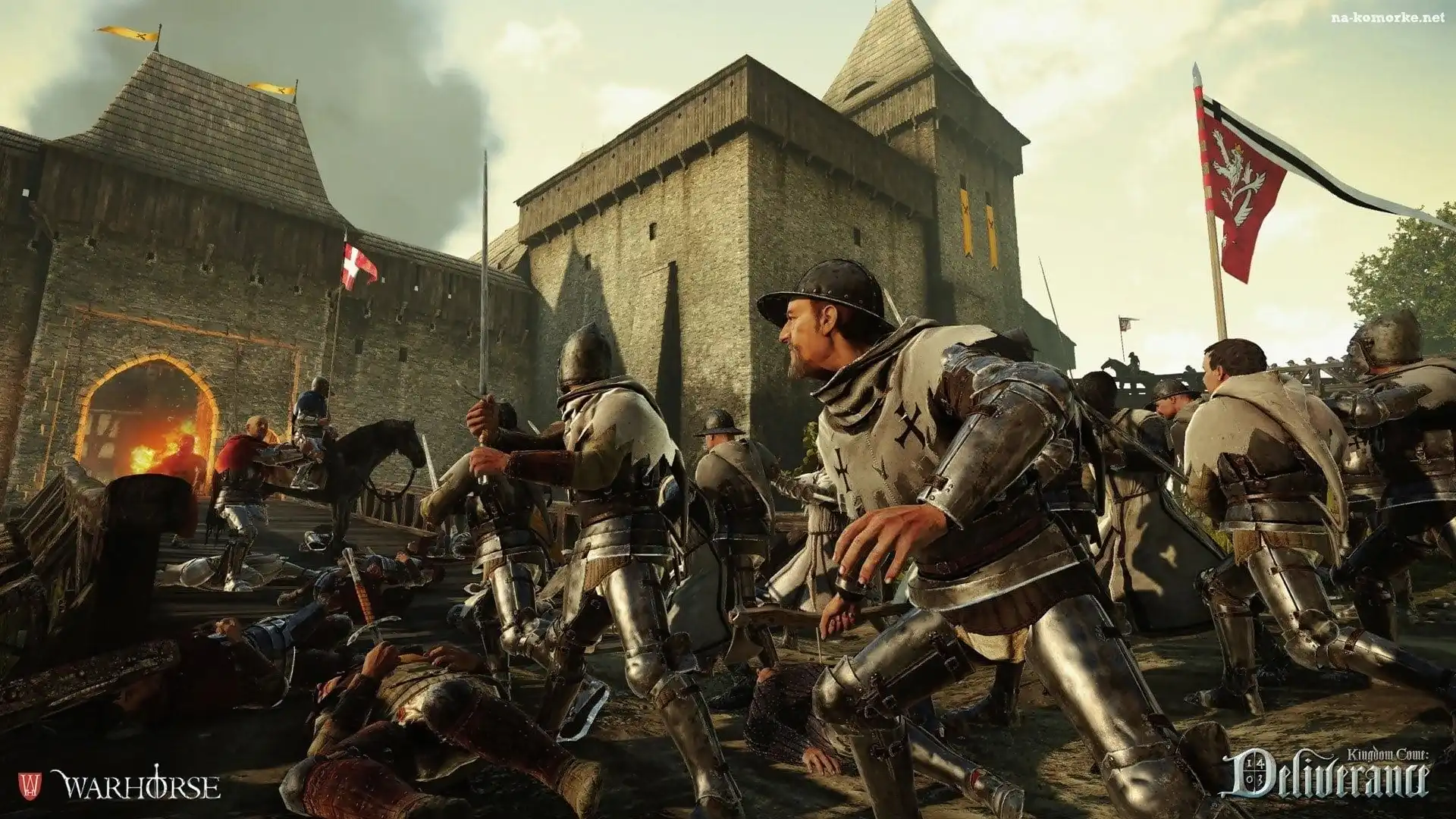 Kingdom Come Deliverance, Zamek, Rycerze, Walka, Gra