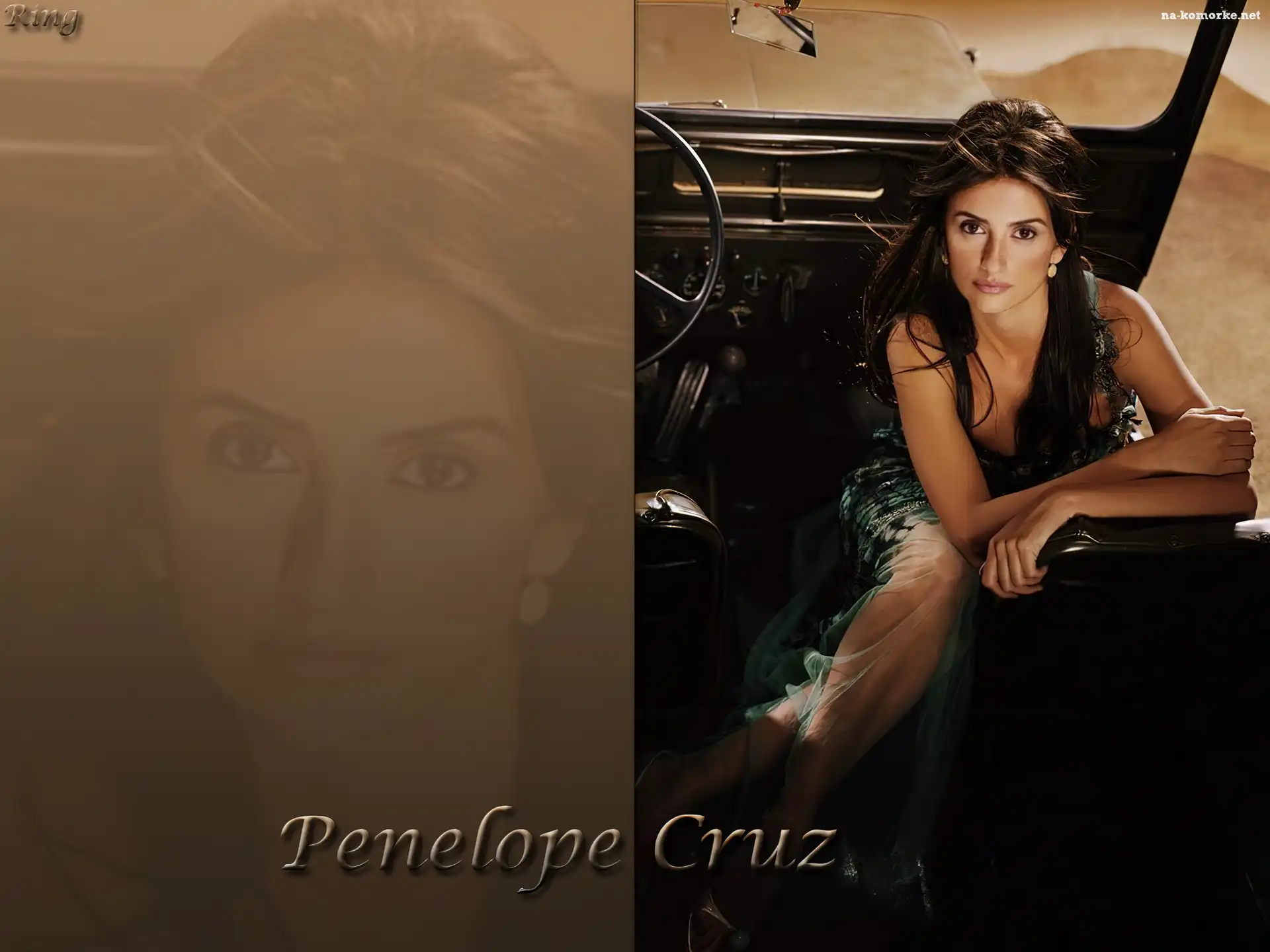 Penelope Cruz, jeep
