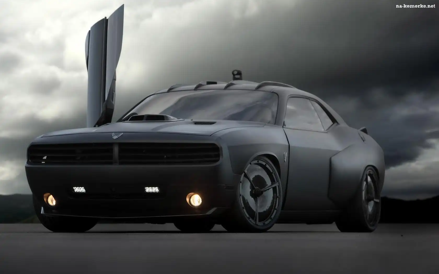 Czarny, Drzwi, Dodge Challenger Vapor, Otwarte