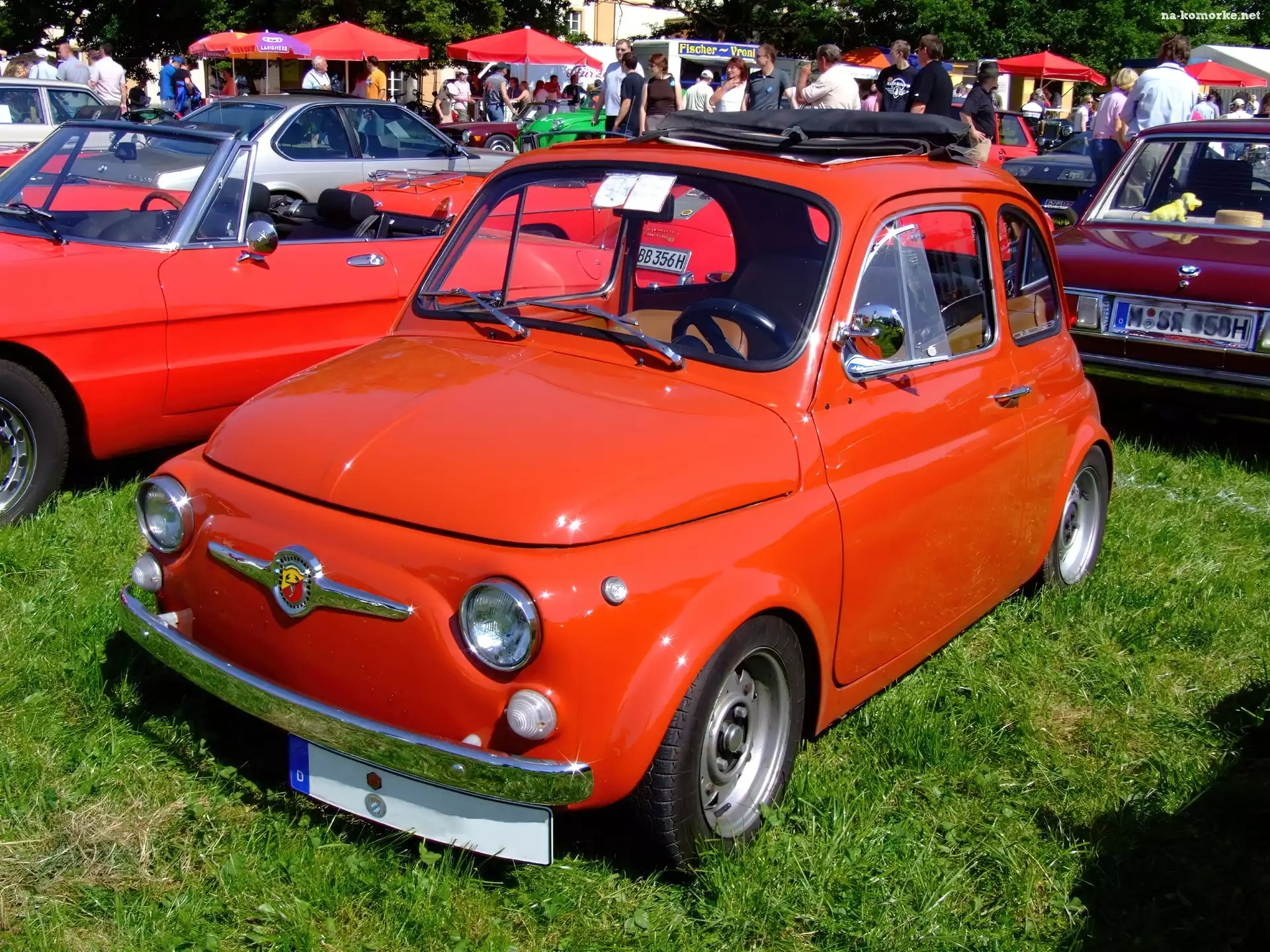 Czerwony, Chrom, Abarth 595, Bagażnik