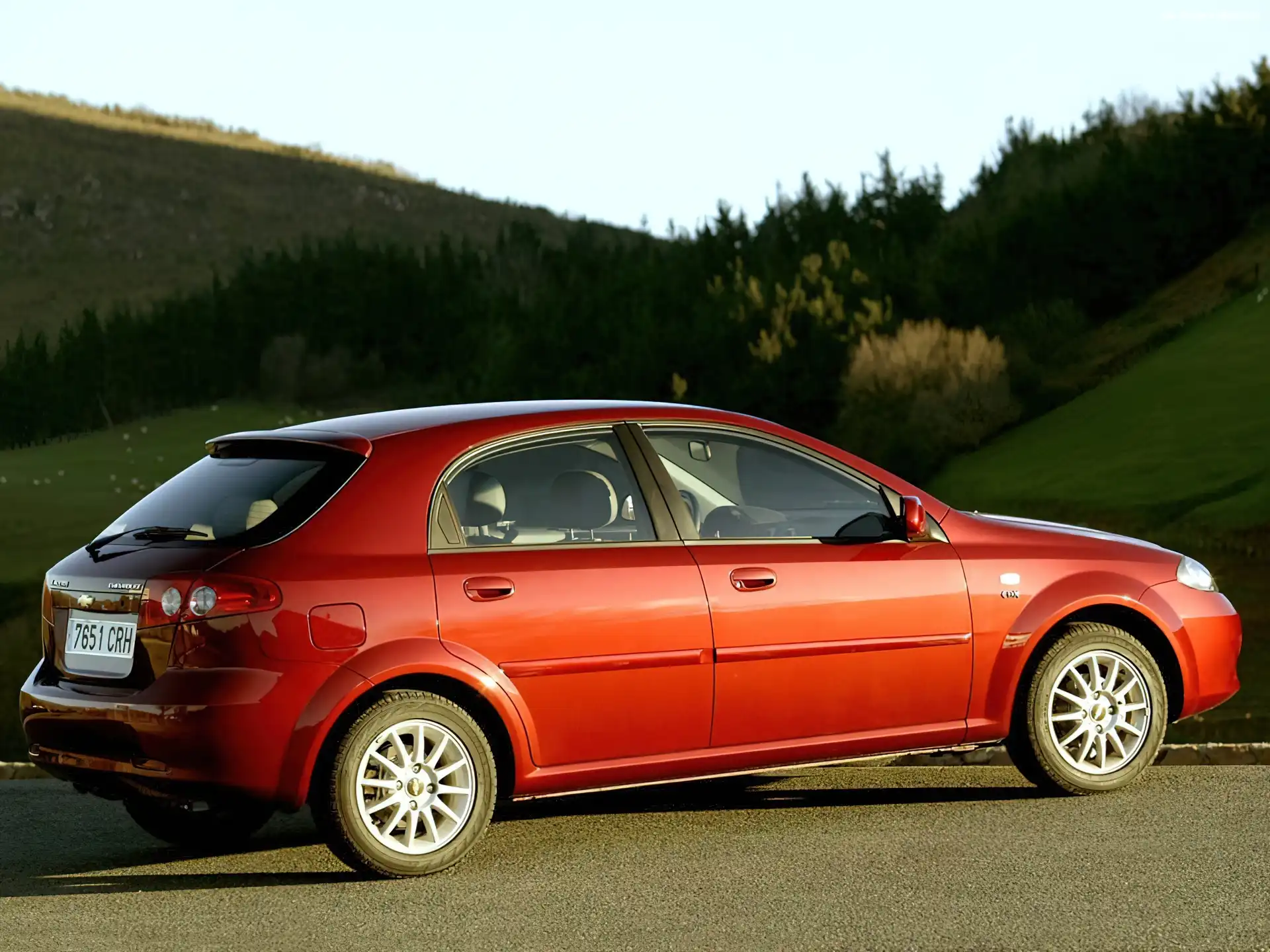 Czerwony, Hatchback, Chevrolet Lacetti