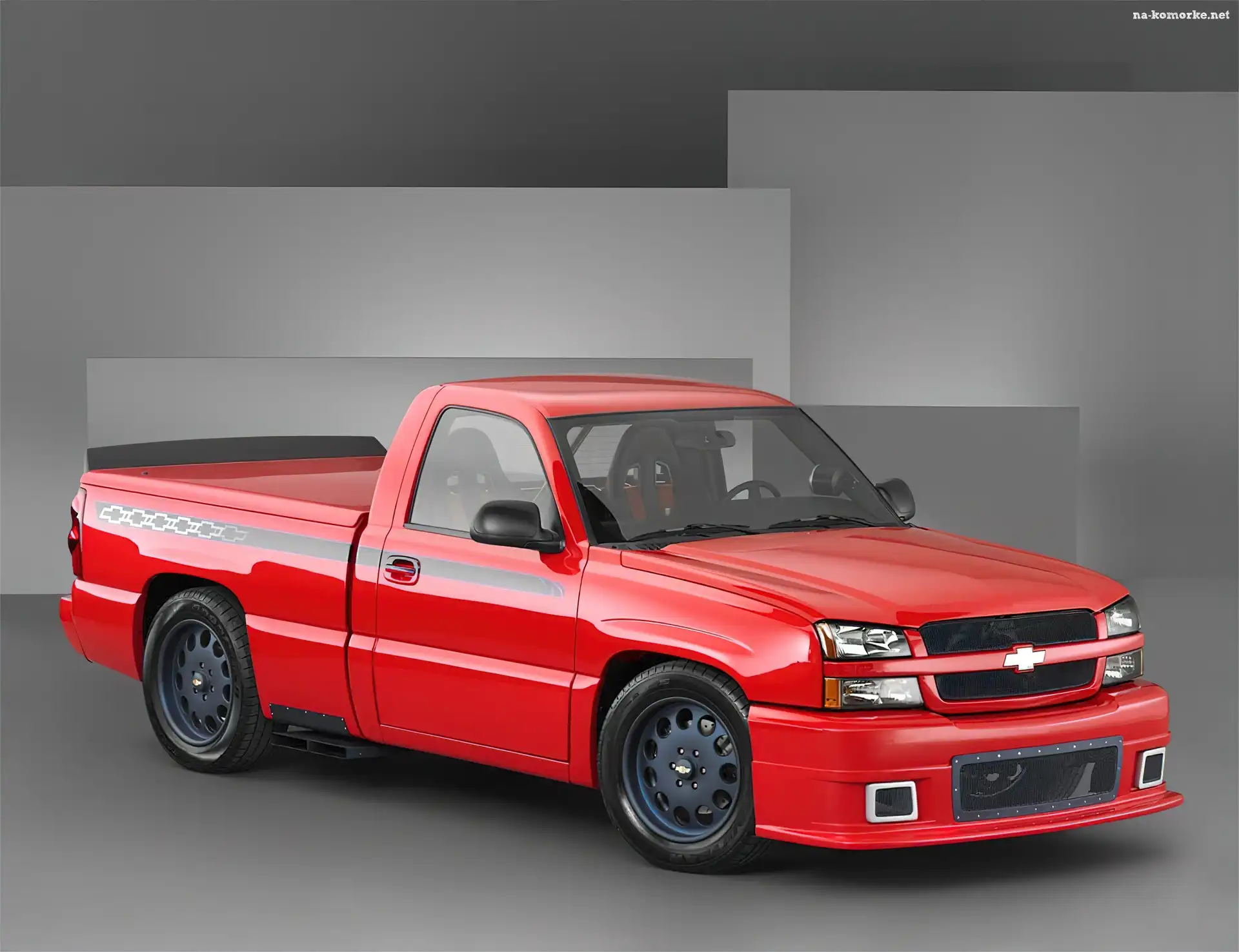 Czerwony, Tuningowy, Chevrolet Silverado, Pakiet