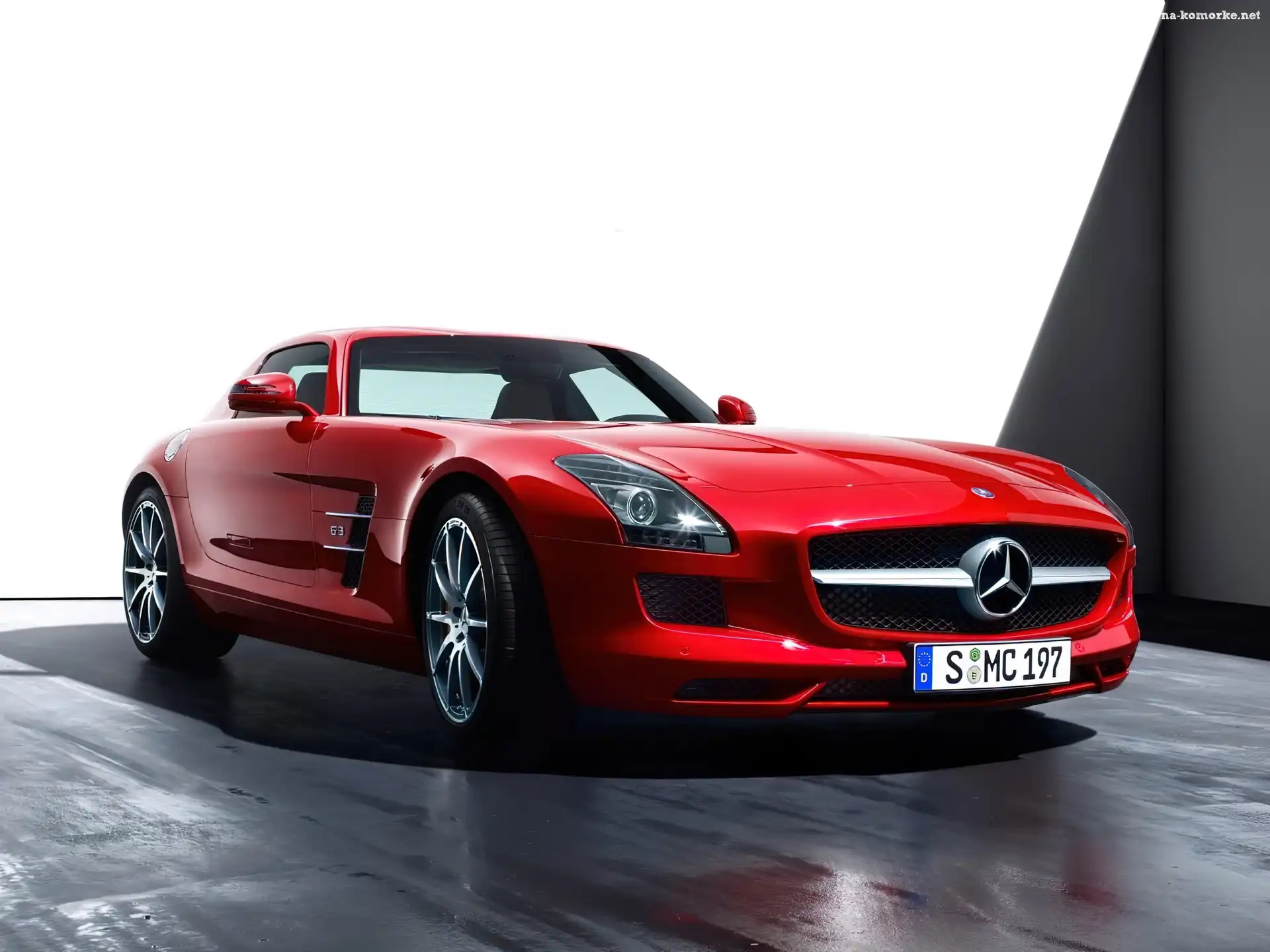 Czerwony, AMG, Mercedes Benz SLS