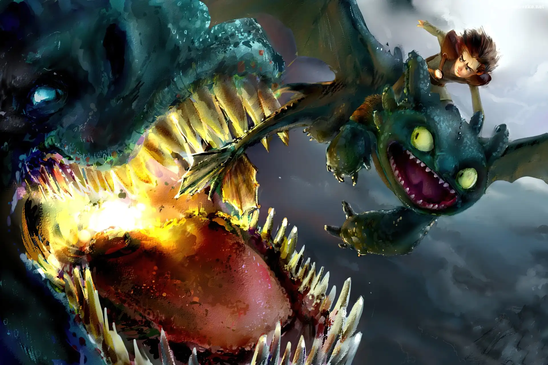 Ucieczka, Jak wytresować smoka, How to Train Your Dragon, Czkawka, Nocna Furia
