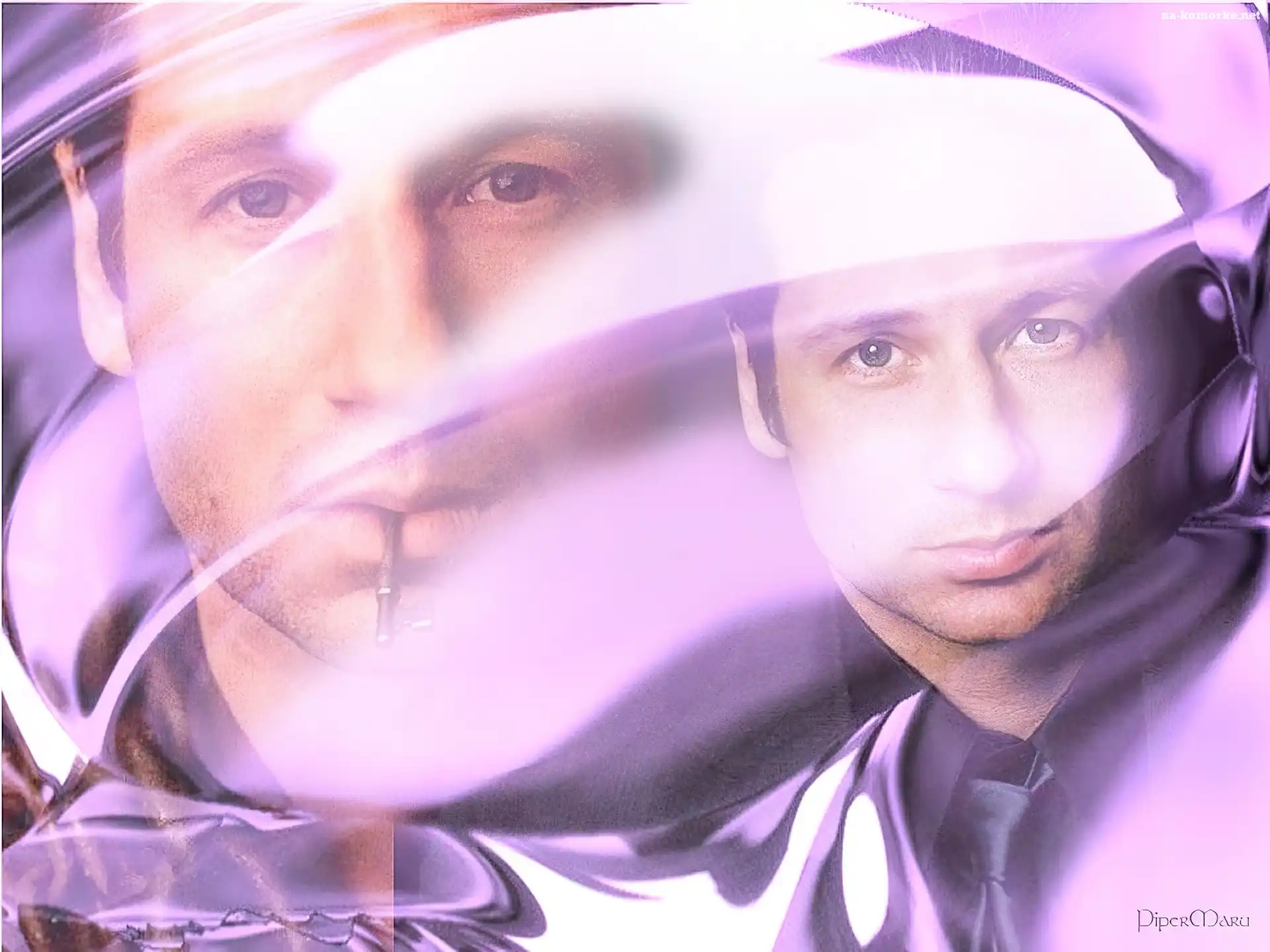 David Duchovny, krawat, twarz