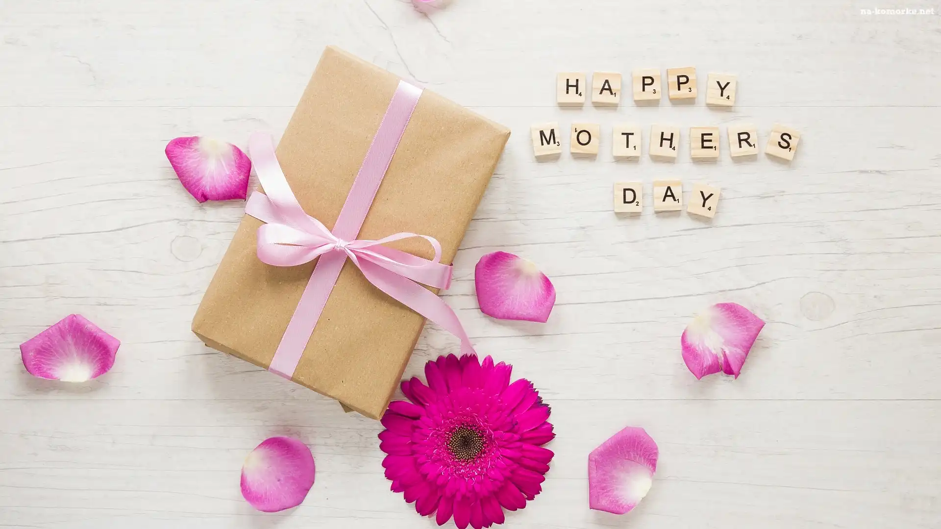 Napis, Prezent, Dzień Matki, Scrabble, Płatki, Happy Mothers Day