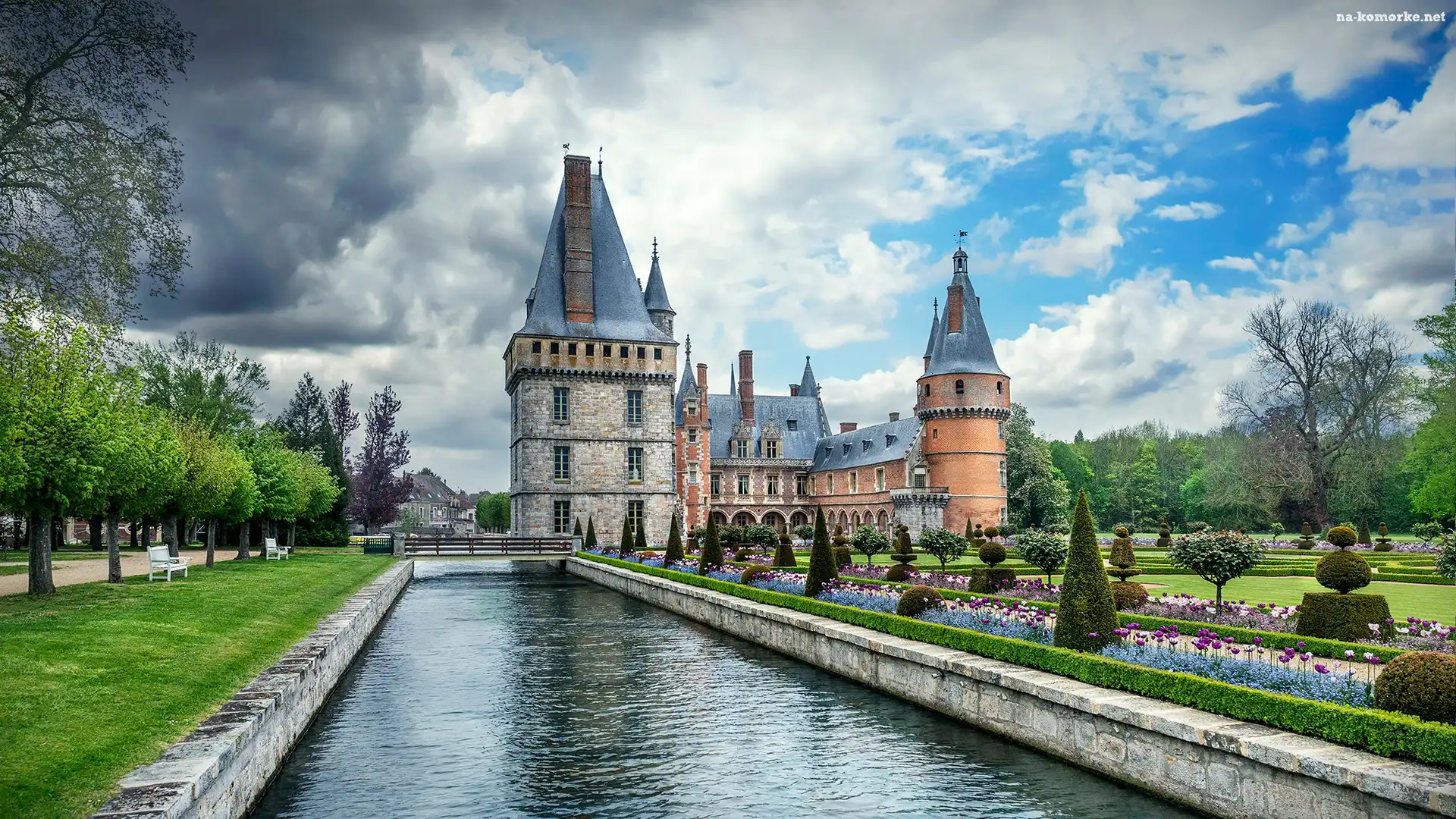 Chateau de Maintenon, Maintenon, Francja, Kanał, Zamek, Park