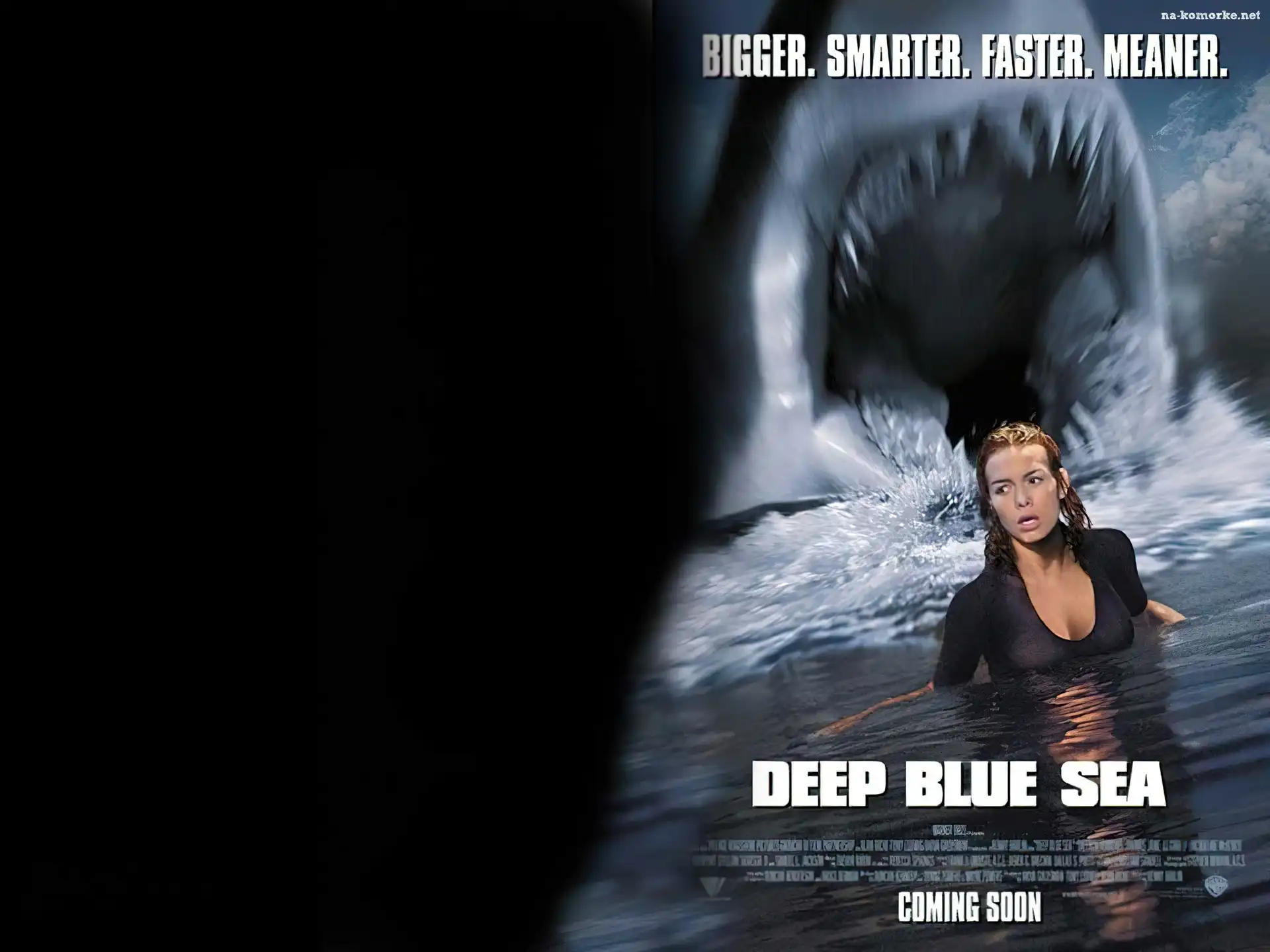 Deep Blue Sea, kobieta, woda, rekin