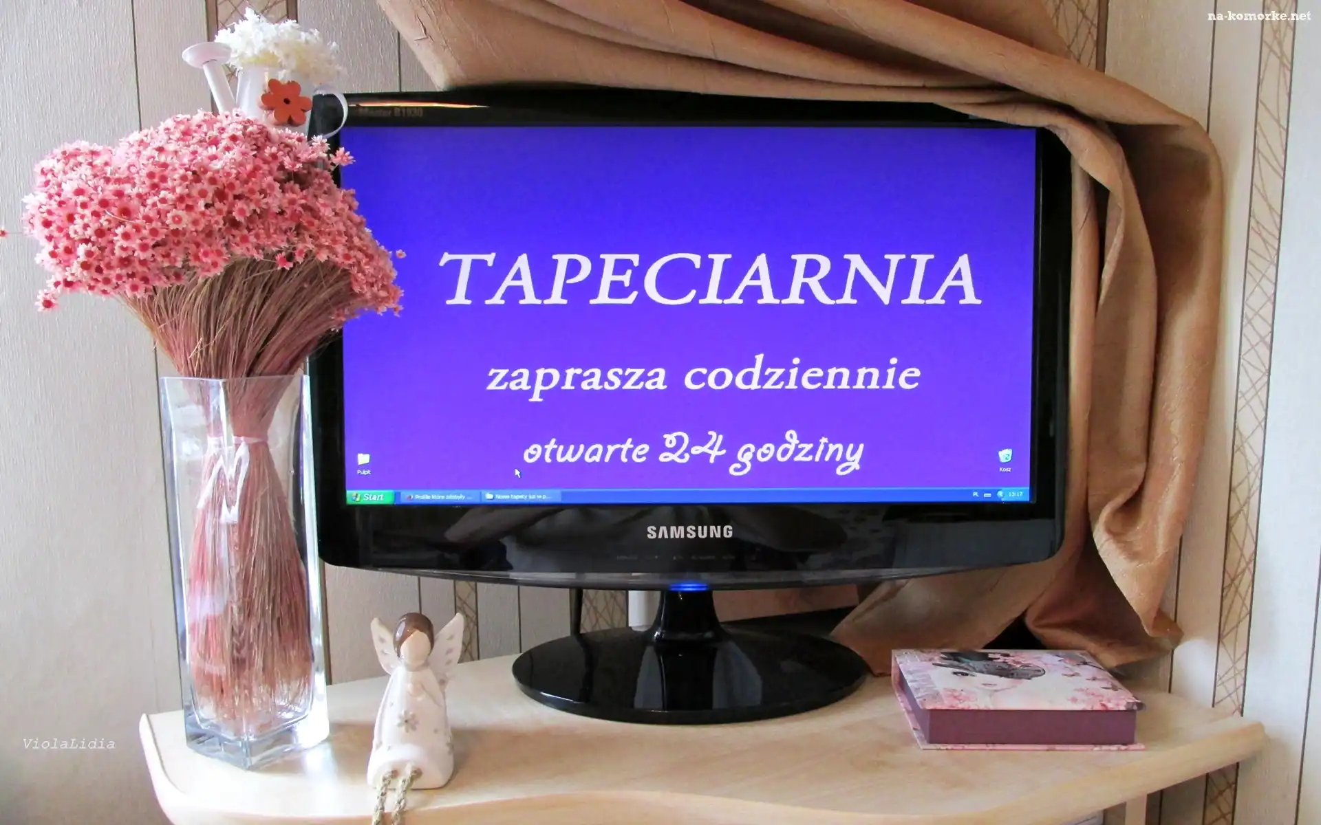 Dekoracja, Monitor, Tapeciarnia, Zaproszenie, Reklama