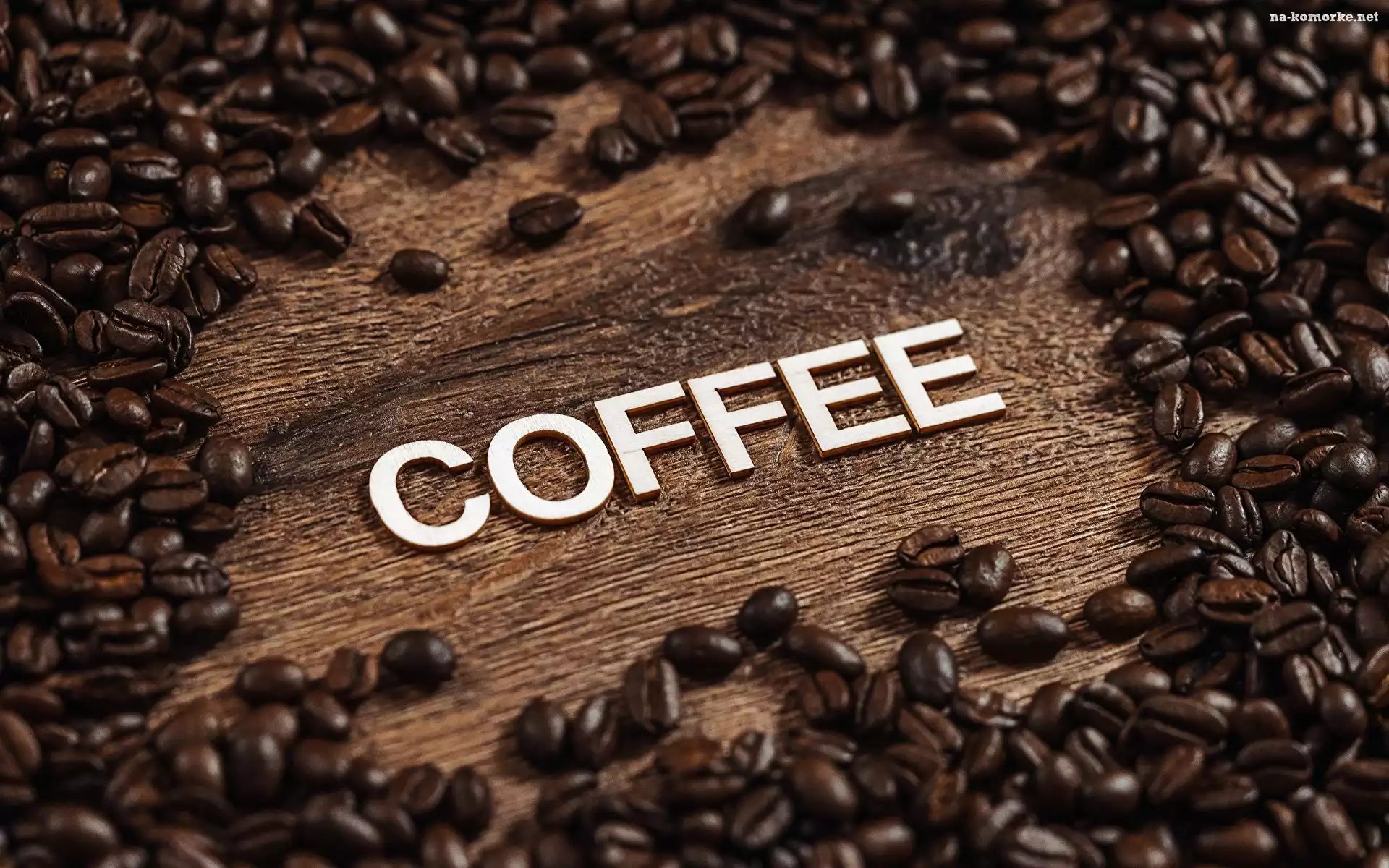 Ziarna, Deska, Napis, Kawa, Coffee