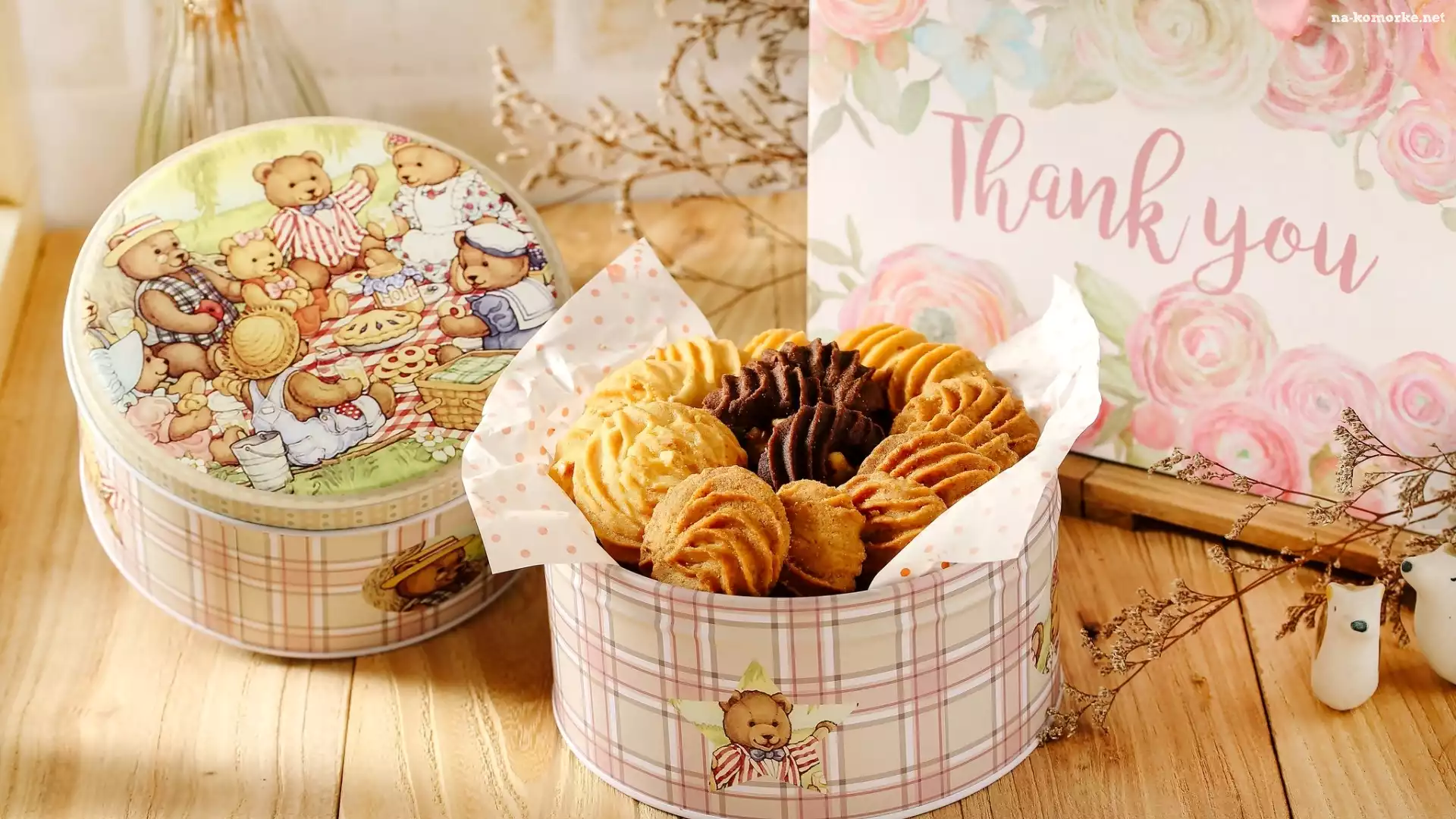 Ciasteczka, Deski, Podziękowanie, Pudełko, Kartka, Napis, Thank you