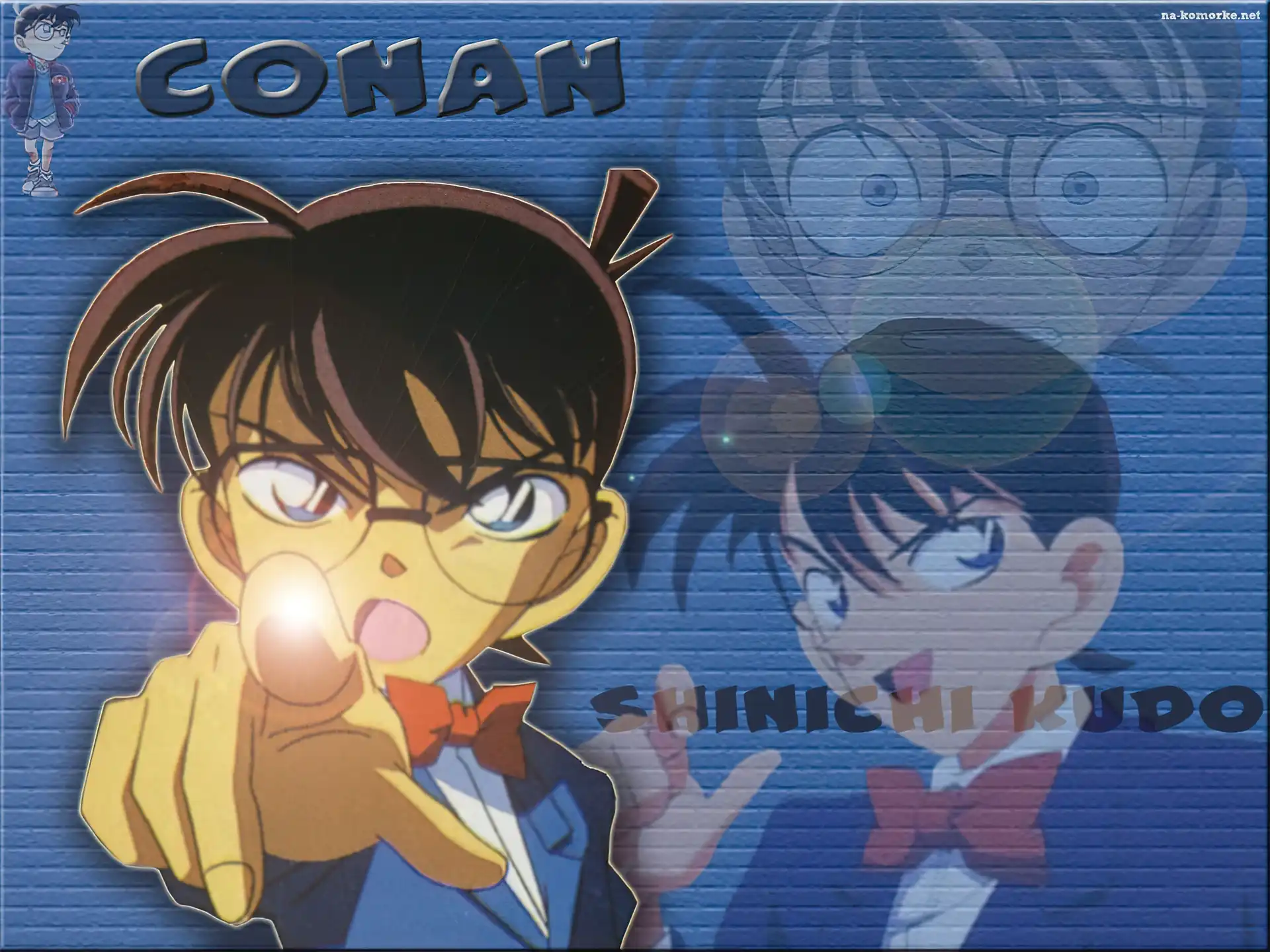 Detective Conan, okulary, chłopak, postać
