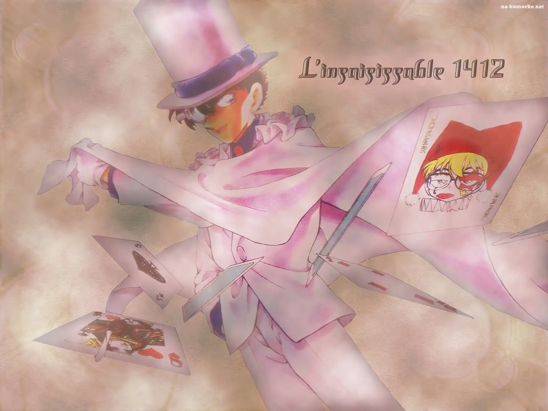 Detective Conan, karty, czarodziej, kapelusz