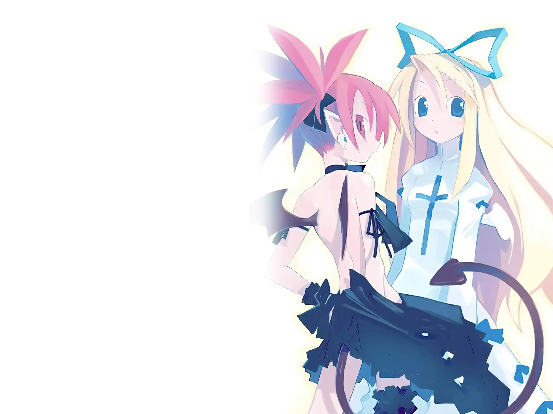 Disgaea, strój, dziewczyny, kokarda