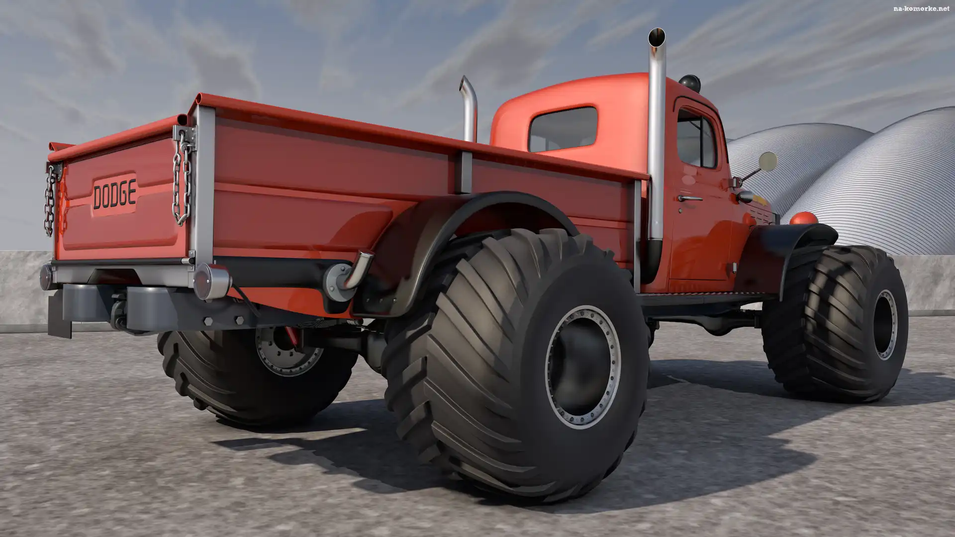 Dodge Power Wagon, 3D, 1946, Zabytkowy