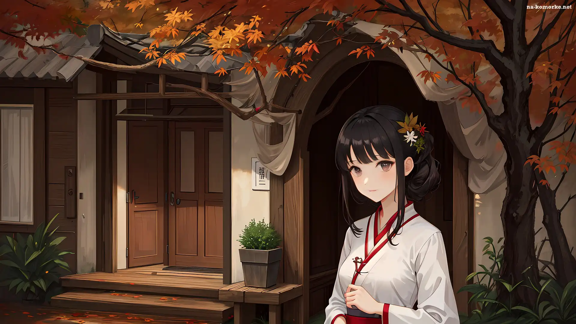 Dziewczyna, Dom, Klon, Kimono, Anime