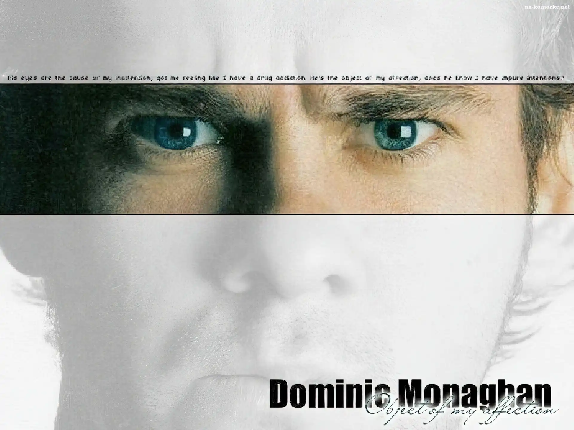 Dominic Monaghan, niebieskie oczy