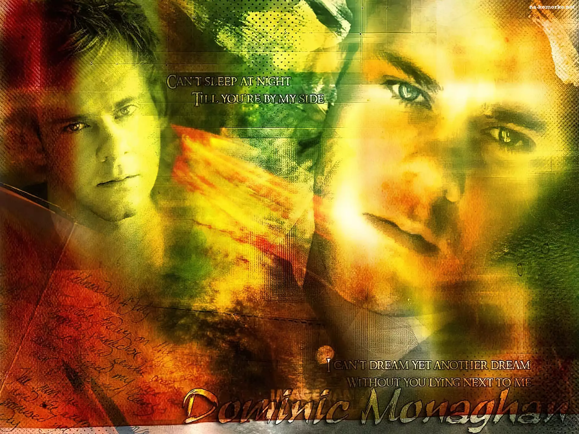 Dominic Monaghan, twarz, oczy