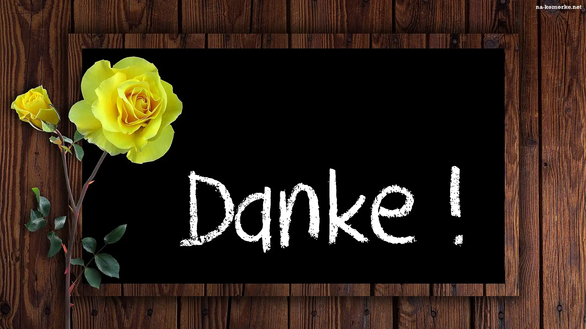 Róże, Drewno, Podziękowanie, Żółte, Tabliczka, Napis, Danke