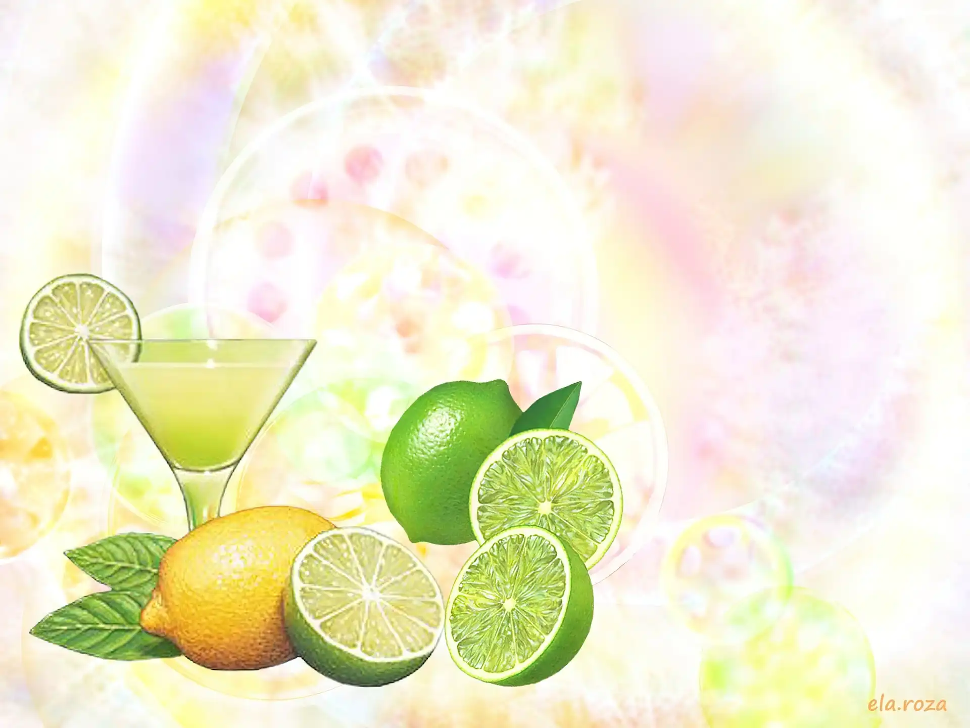 Drink, Limonki, Mięta, Cytryny
