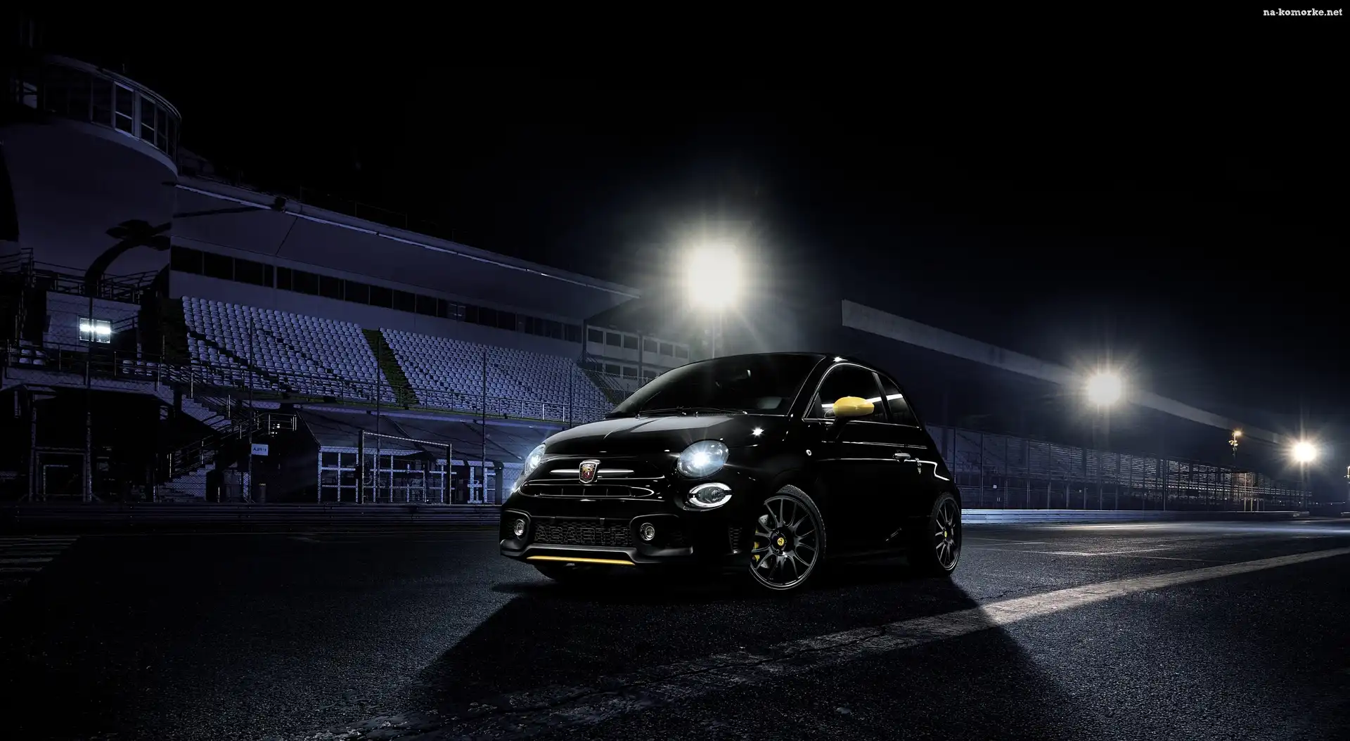 Światła, Czarny, Abarth 595 Trofeo Edition, 2017, Droga