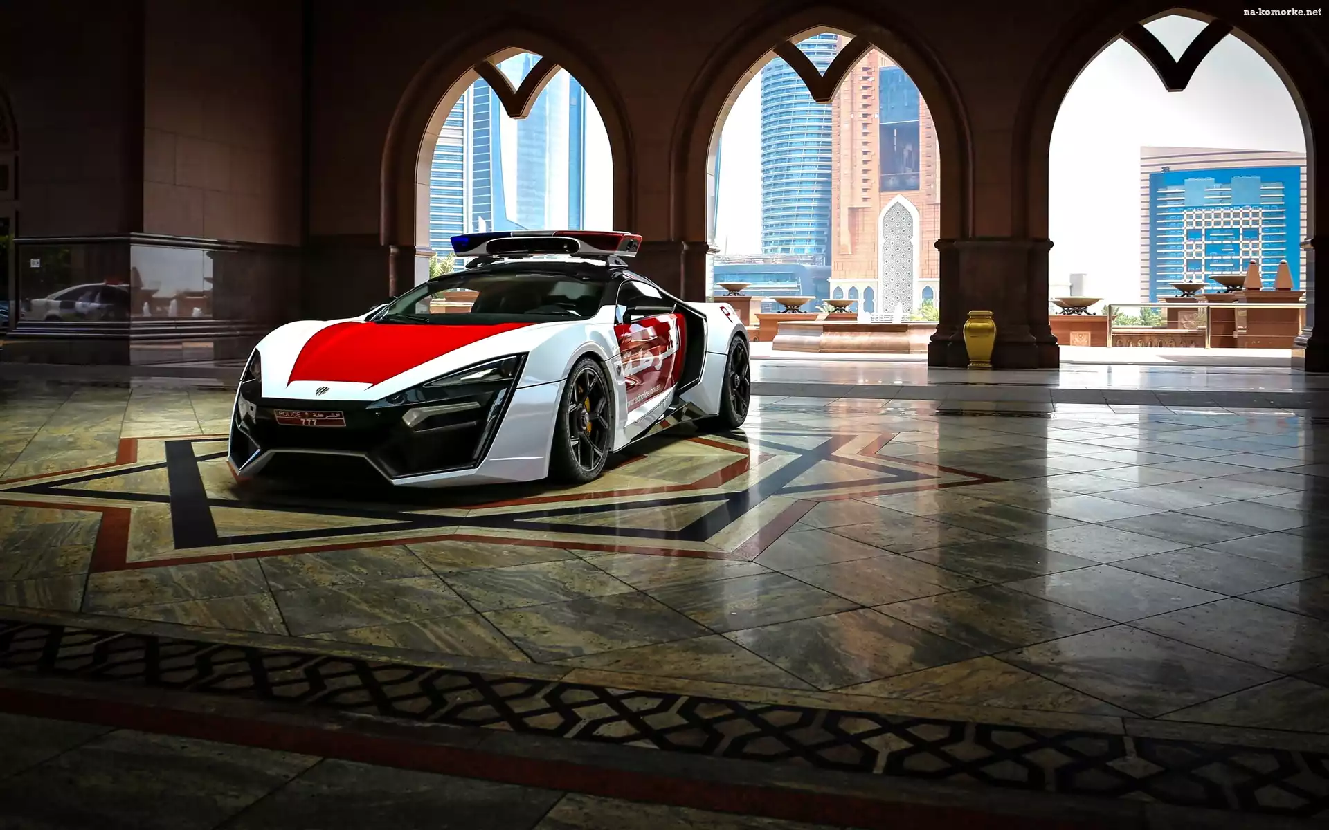 Samochód, Dubaj, Policyjny, W Motors Lykan HyperSport