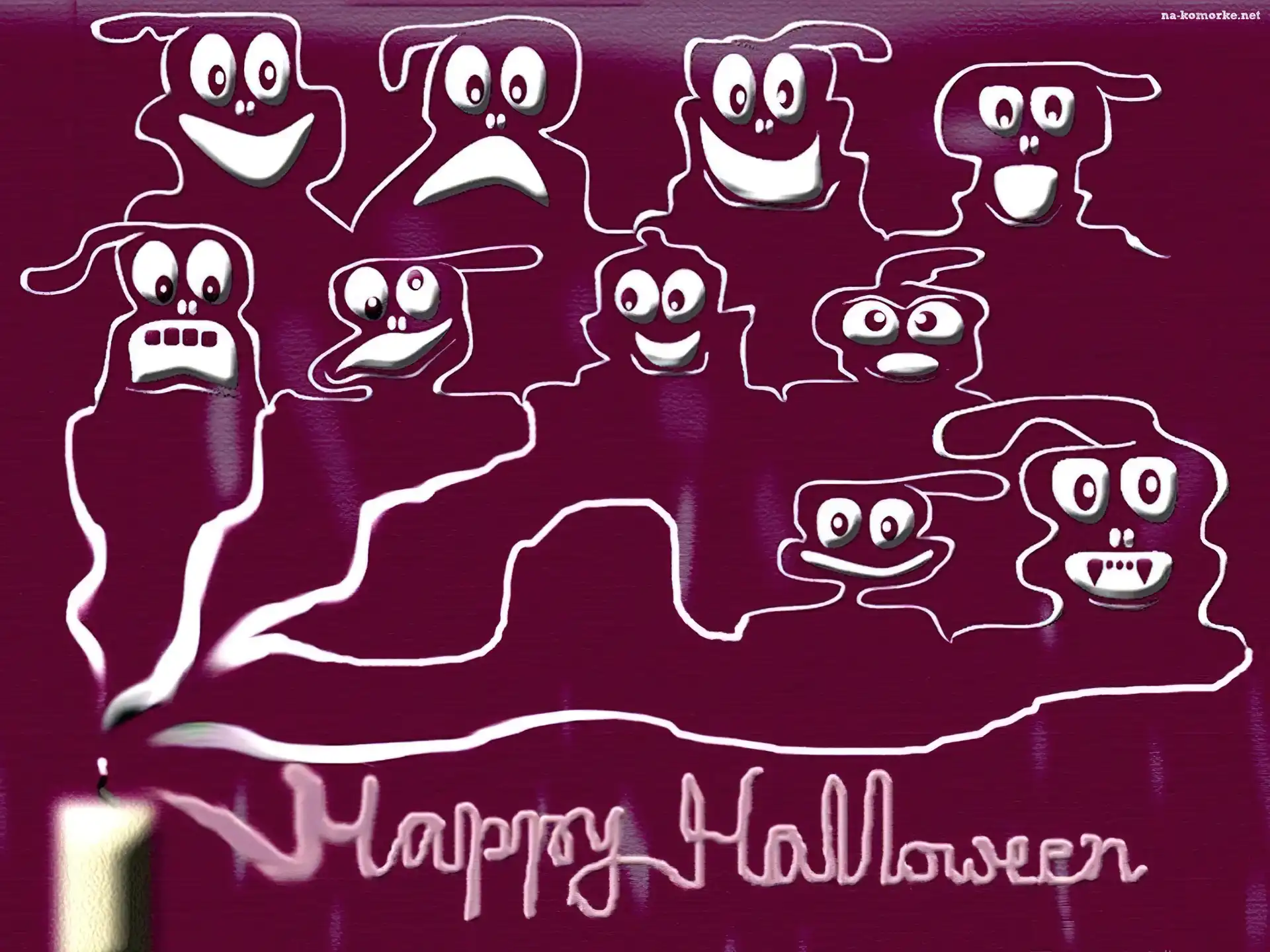 Halloween, duchy , świeczka