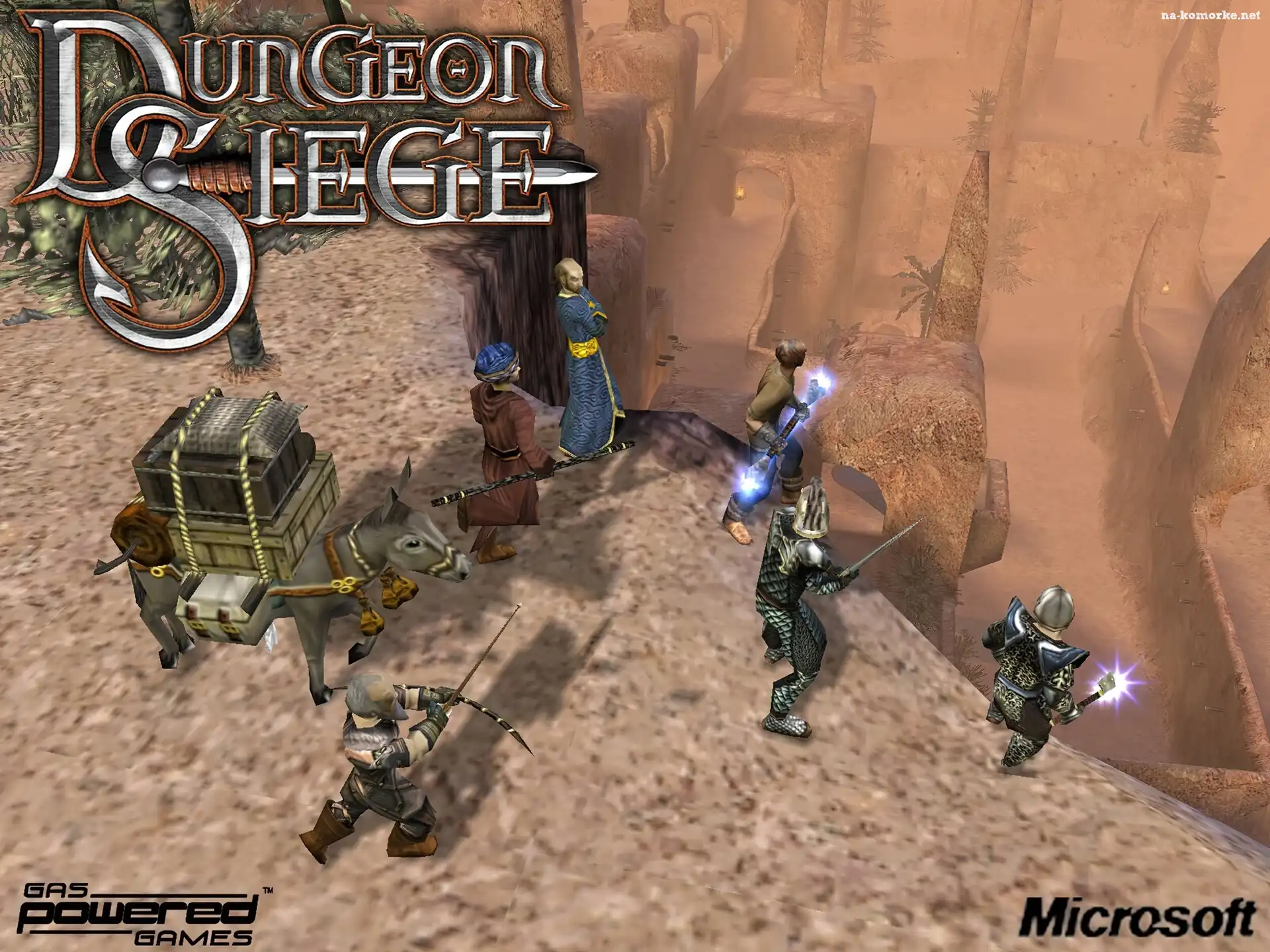 Dungeon Siege, osioł, postacie, osada