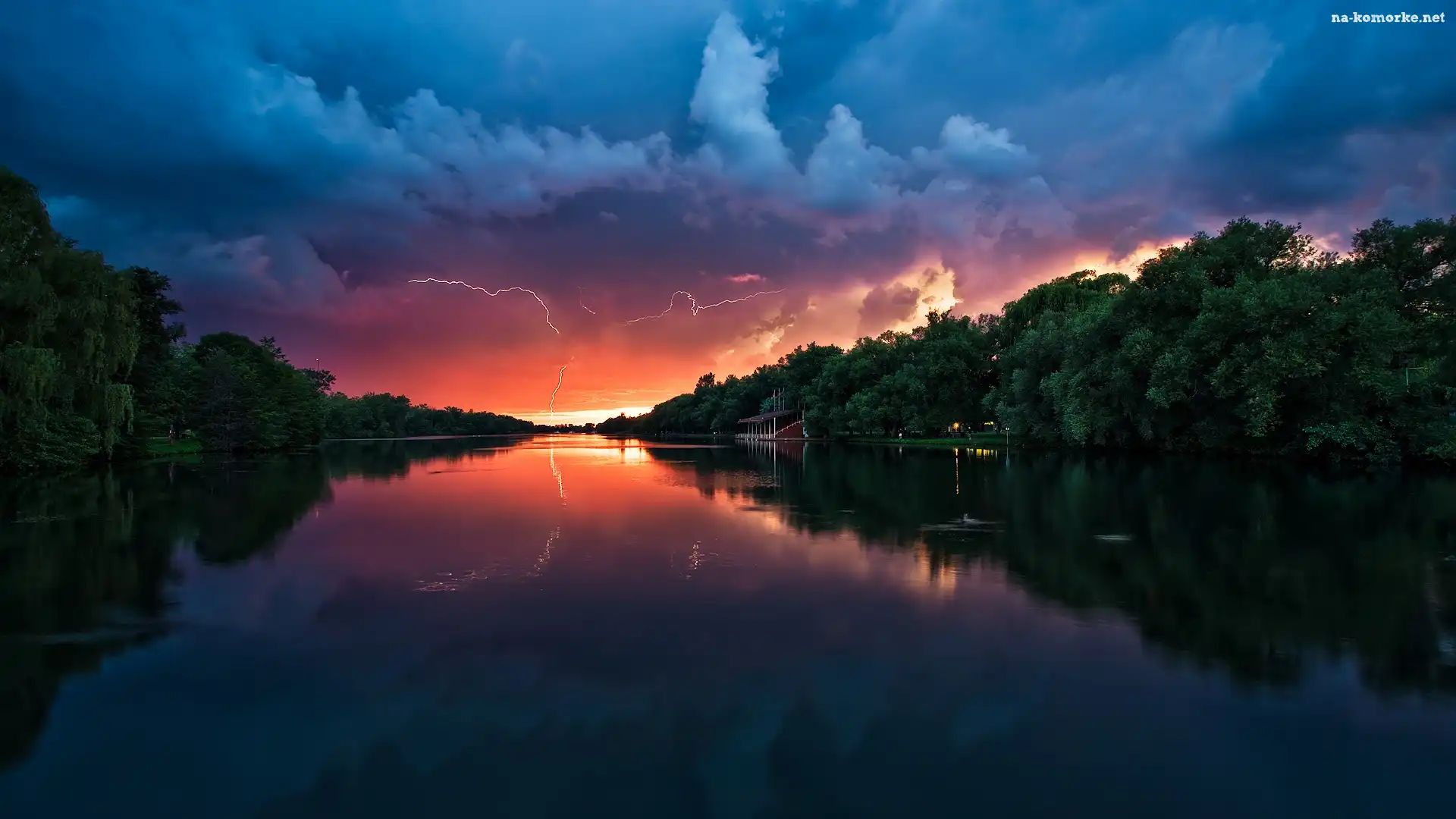 Duża, Burza, Rzeka, Nadciągająca
