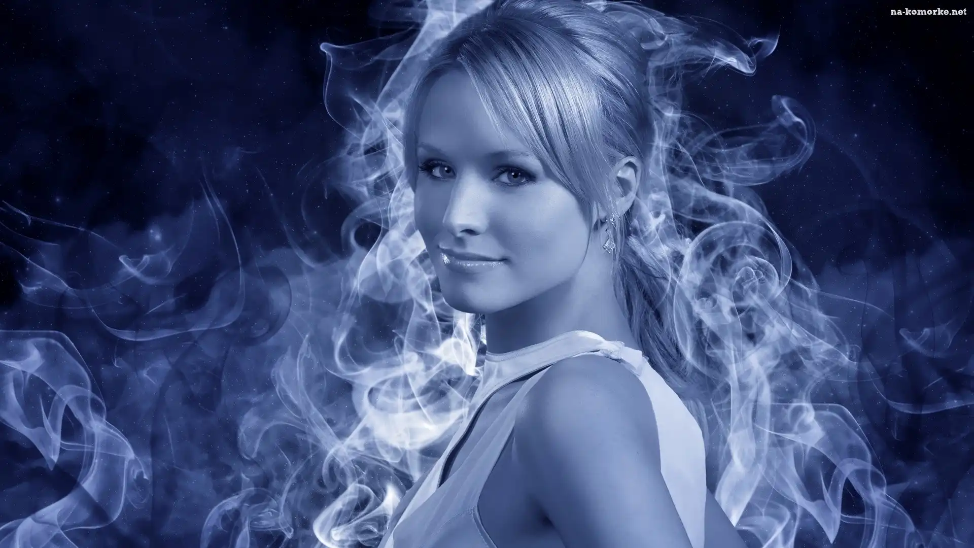 Dym, Kobieta, Blondynka, Kristen Bell, Aktorka