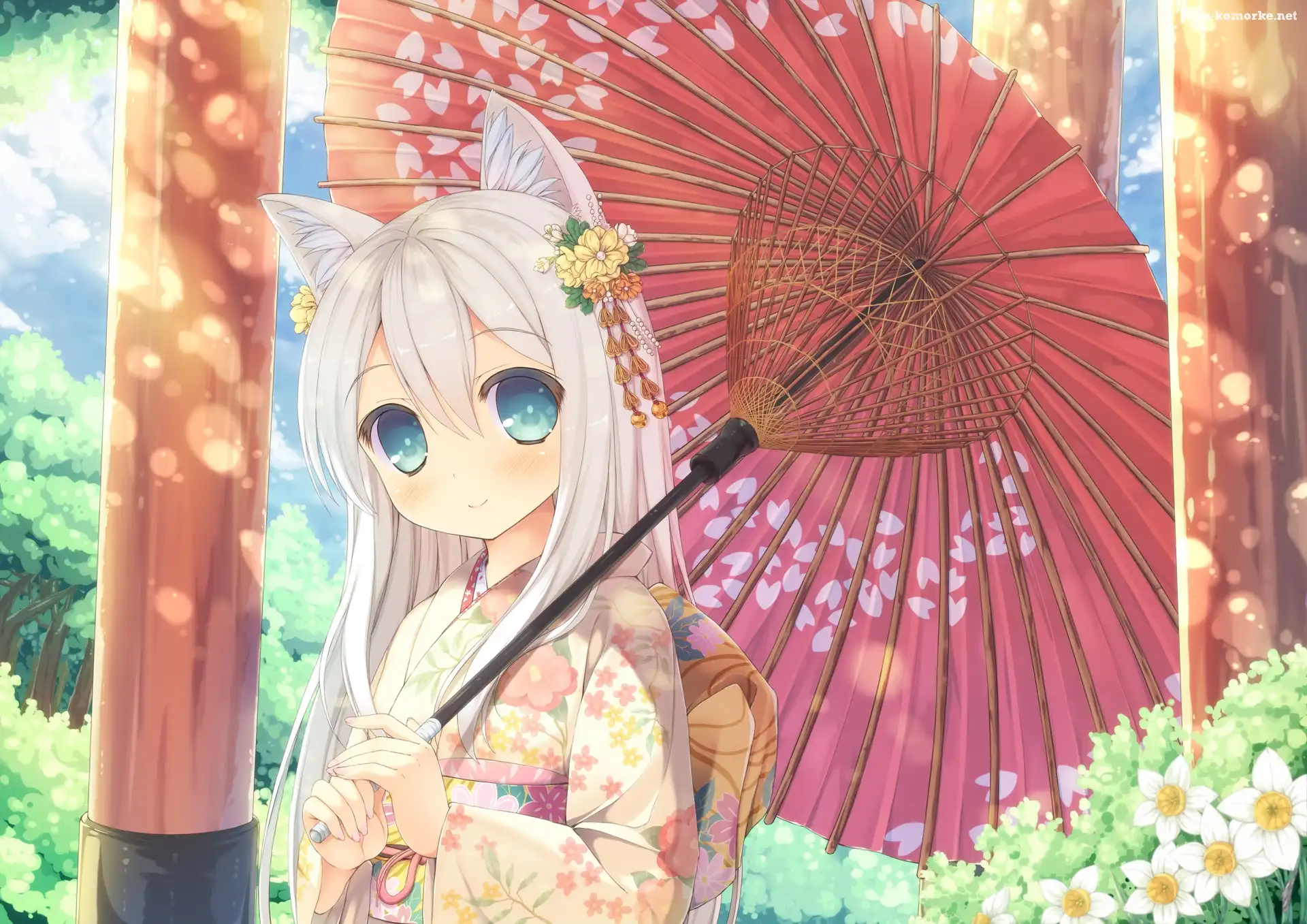 Dziewczyna, Manga Anime, Parasolka