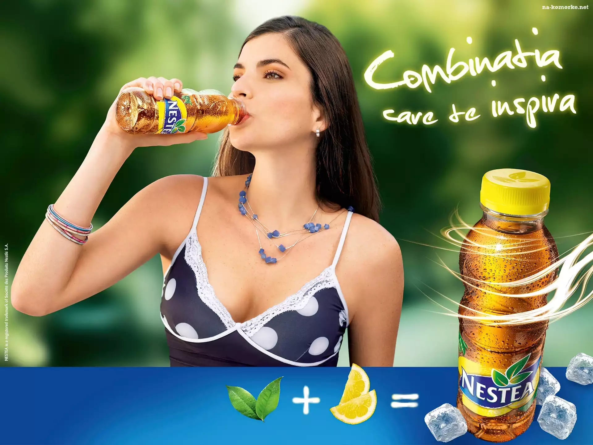 Dziewczyna, Lemon, Butelka, Nestea