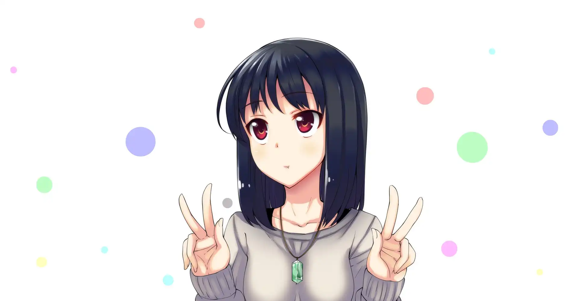 Dziewczyna, Anime, Czerwone, Oczy