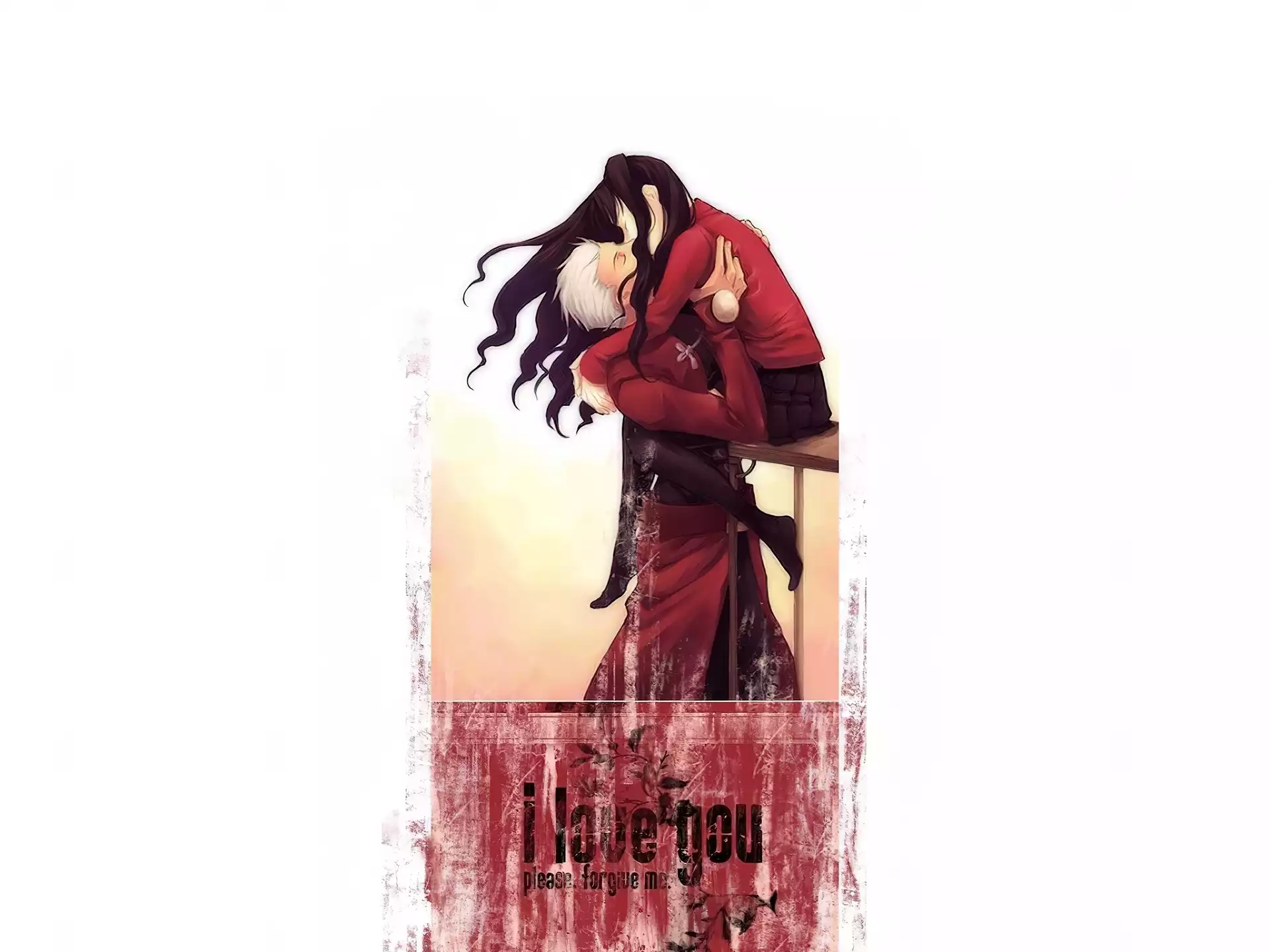 chłopak, zakochanie, Fate Stay Night, i love you, dziewczyna